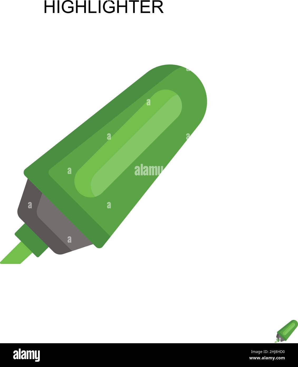 Surligner l'icône de vecteur simple.Modèle de conception de symbole d'illustration pour élément d'interface utilisateur Web mobile. Illustration de Vecteur