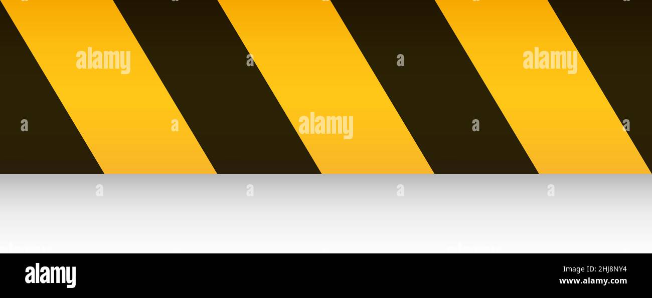 Ruban noir jaune.Frontière officielle.Accès interdit au ruban Illustration de Vecteur