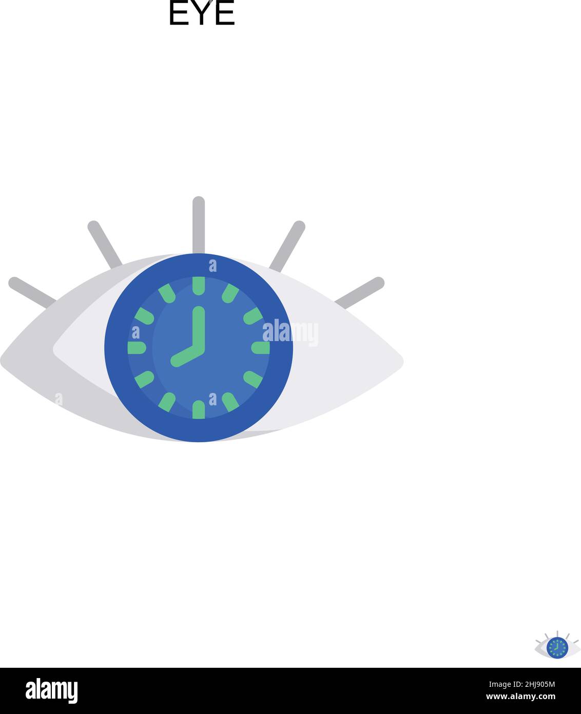 Icône de vecteur simple œil.Modèle de conception de symbole d'illustration pour élément d'interface utilisateur Web mobile. Illustration de Vecteur