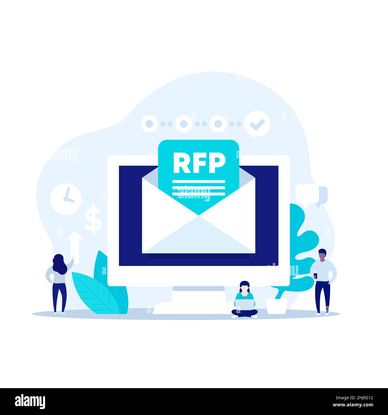 RFP ou demande d'illustration vectorielle de proposition Illustration de Vecteur