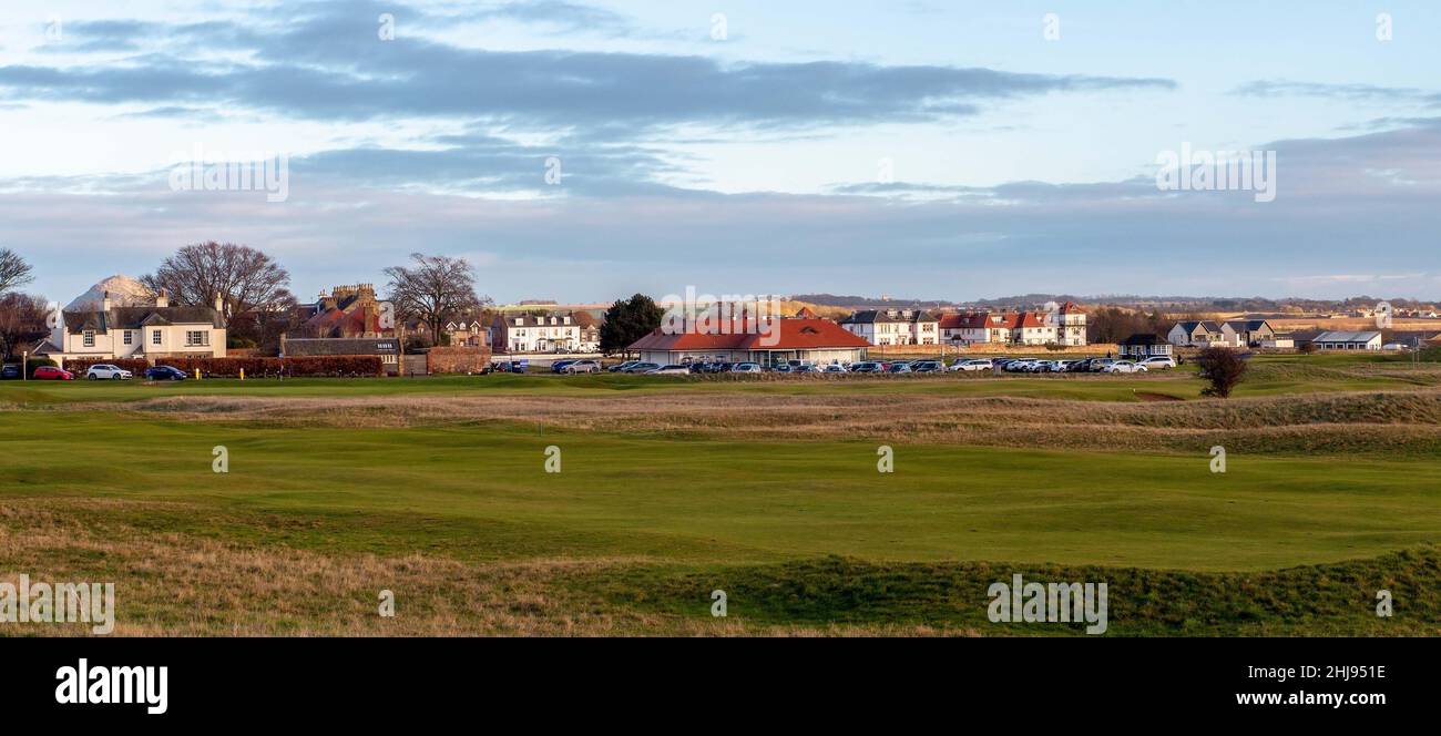 Parcours de golf Gullane à Gullane, East Lothian, Écosse, Royaume-Uni Banque D'Images