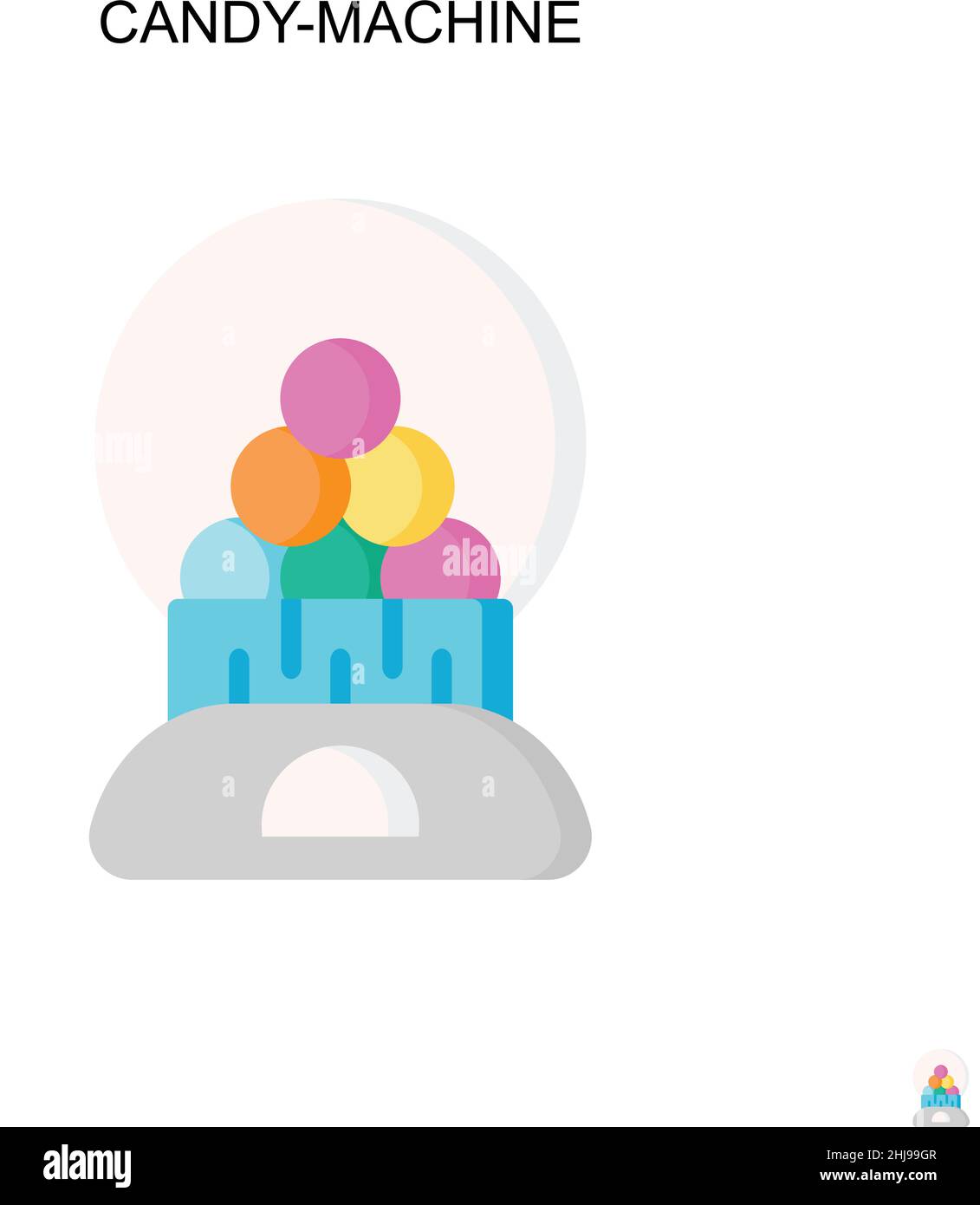 Icône de vecteur simple Candy-machine.Modèle de conception de symbole d'illustration pour élément d'interface utilisateur Web mobile. Illustration de Vecteur