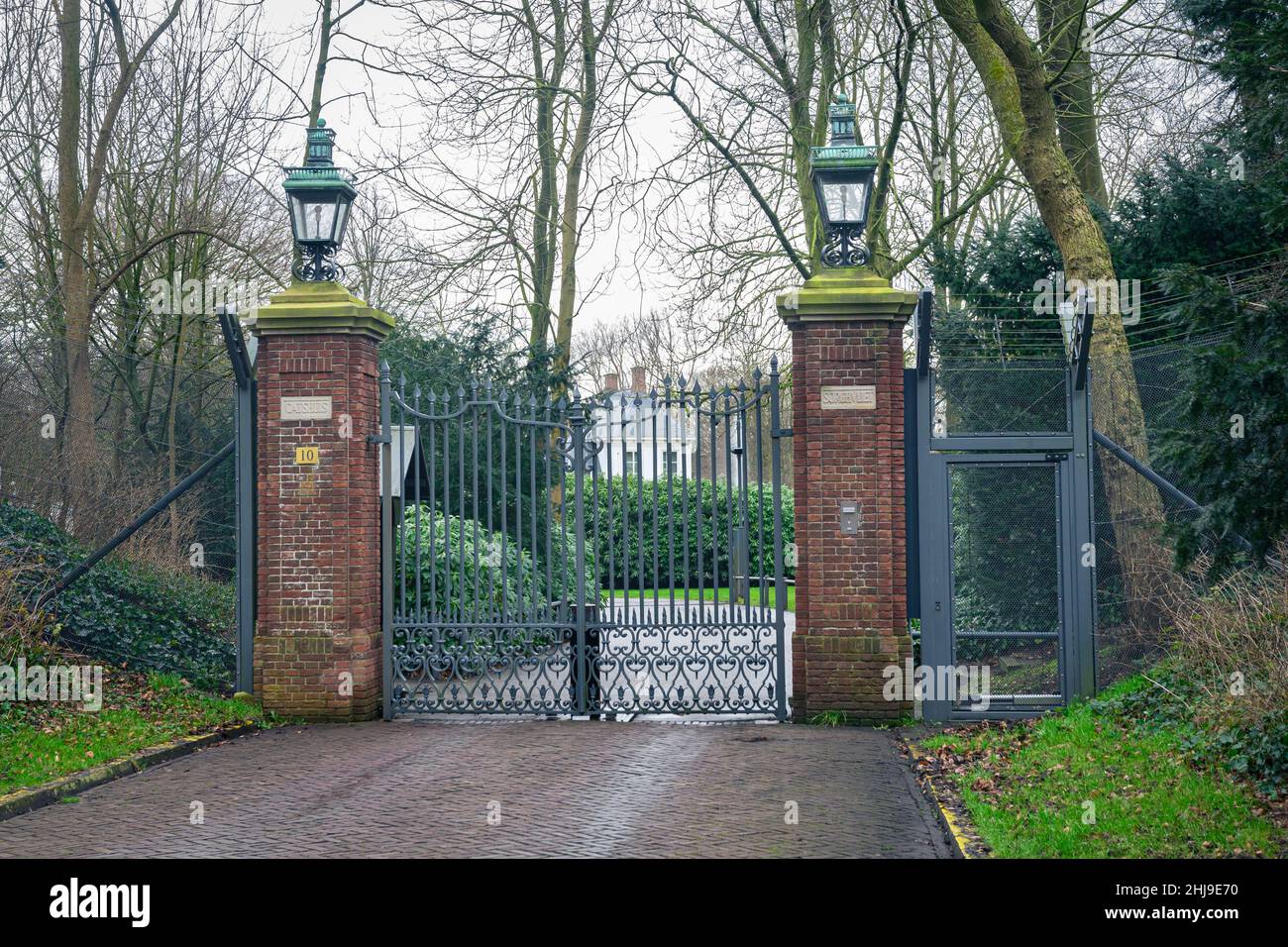 Entrée à Catshuis, résidence officielle du Premier ministre des pays-Bas Banque D'Images