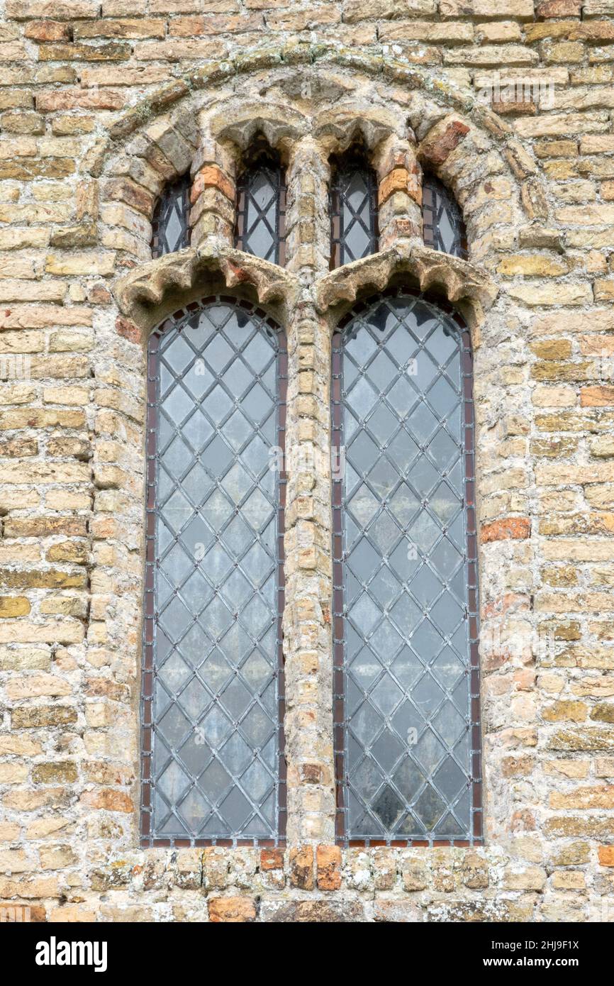 Fenêtre à l'église St Mary's Church, Farnham, Suffolk, Royaume-Uni Banque D'Images