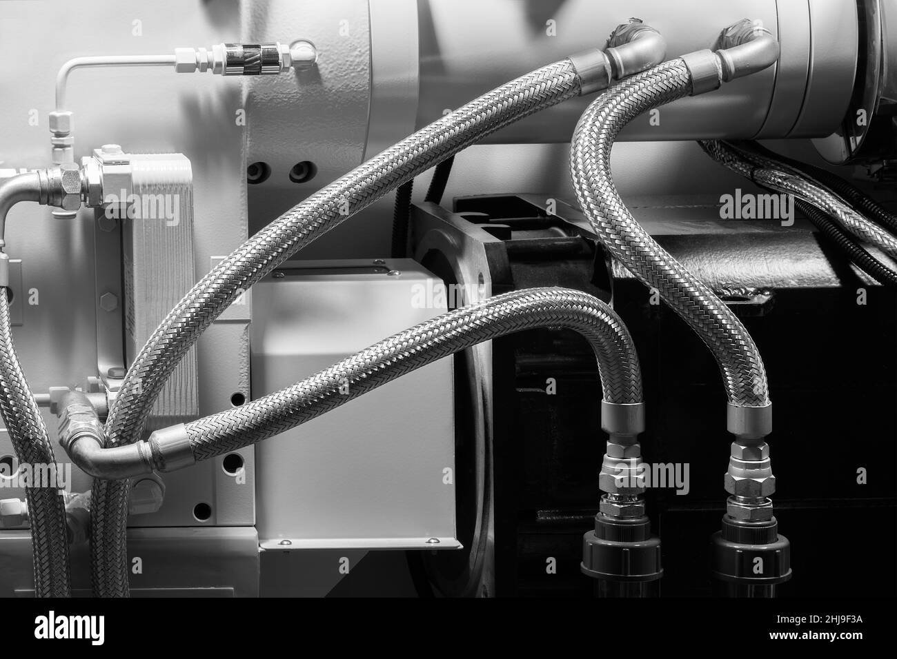 Machine de production pour la fabrication de produits à partir de la technologie d'extrusion plastique pvc, base de concept industriel Banque D'Images