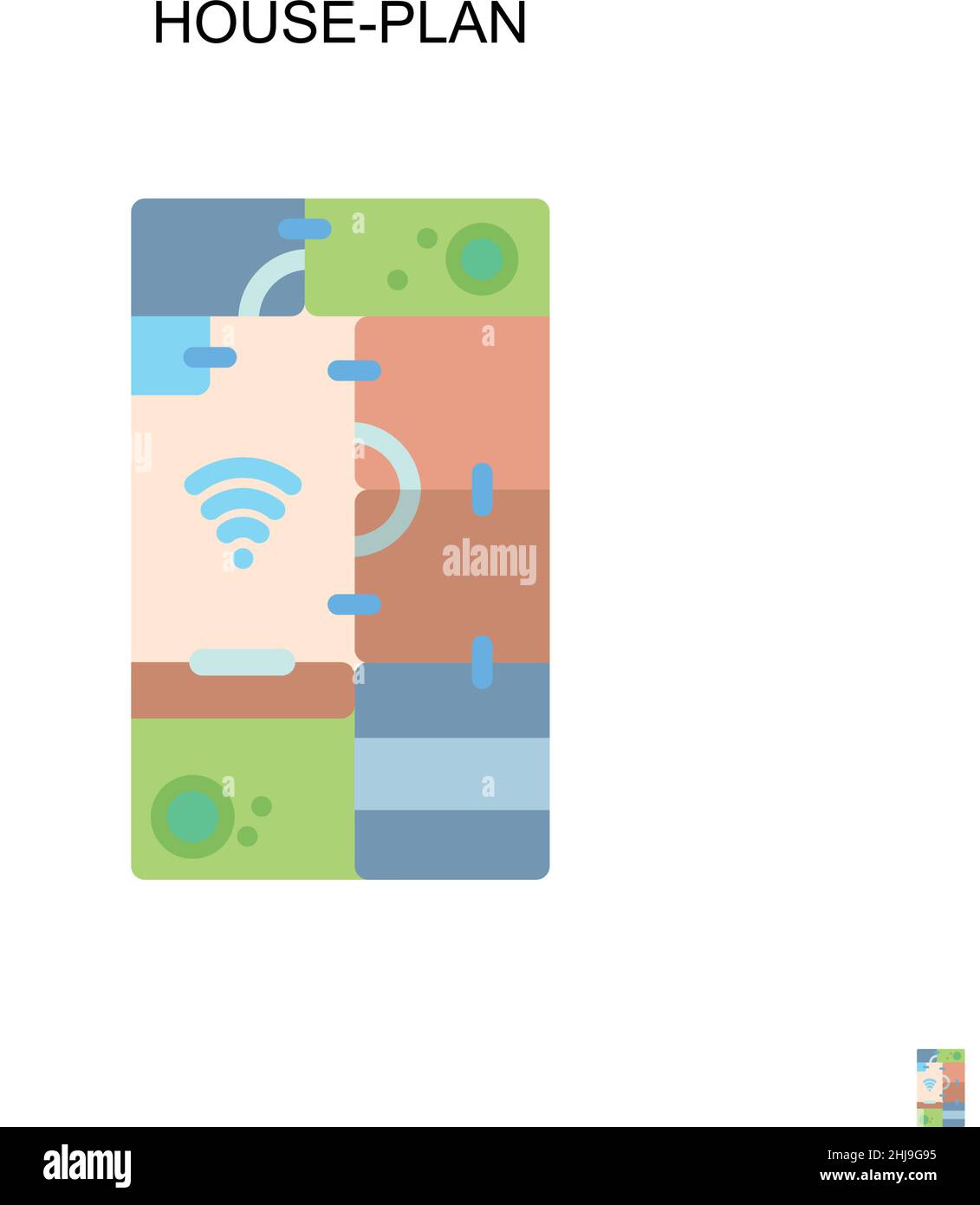 Icône de vecteur simple de plan de maison.Modèle de conception de symbole d'illustration pour élément d'interface utilisateur Web mobile. Illustration de Vecteur