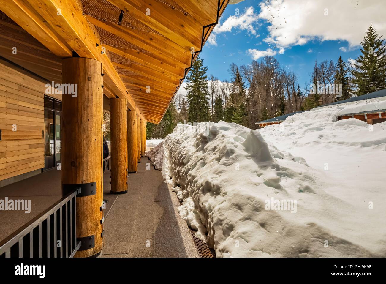 Le Craig Thomas Discovery and Visitor Center, dans le parc national de Grand Teton, Wyoming, États-Unis Banque D'Images