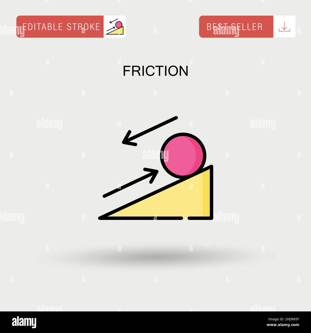 Icône de vecteur simple friction. Illustration de Vecteur