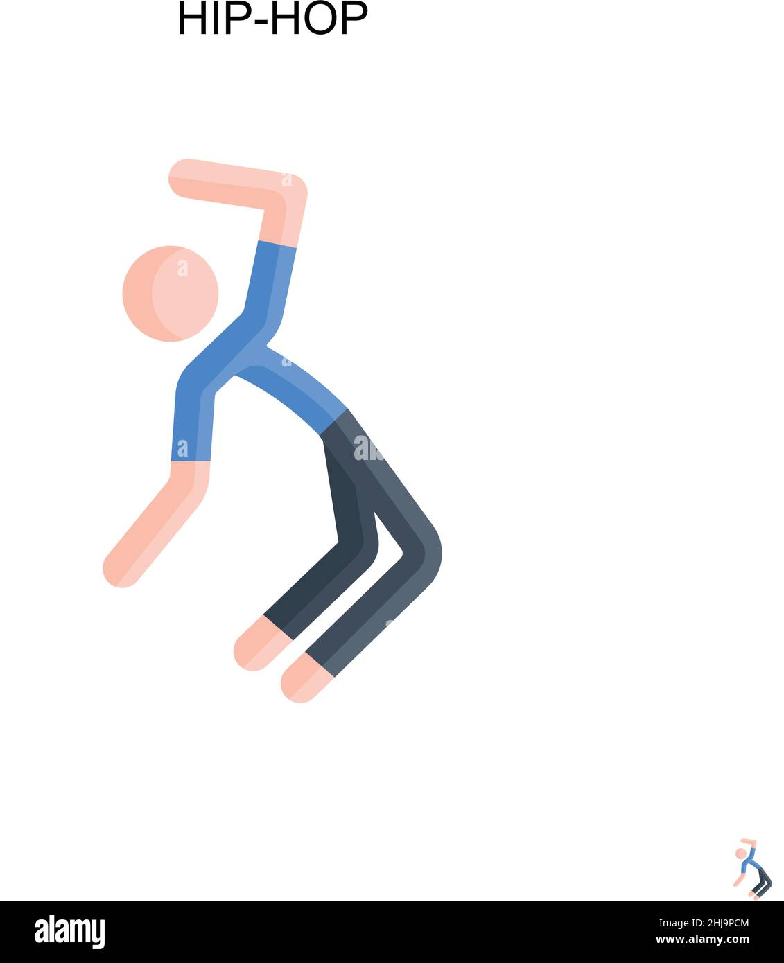 Icône de vecteur simple hip-hop.Modèle de conception de symbole d'illustration pour élément d'interface utilisateur Web mobile. Illustration de Vecteur