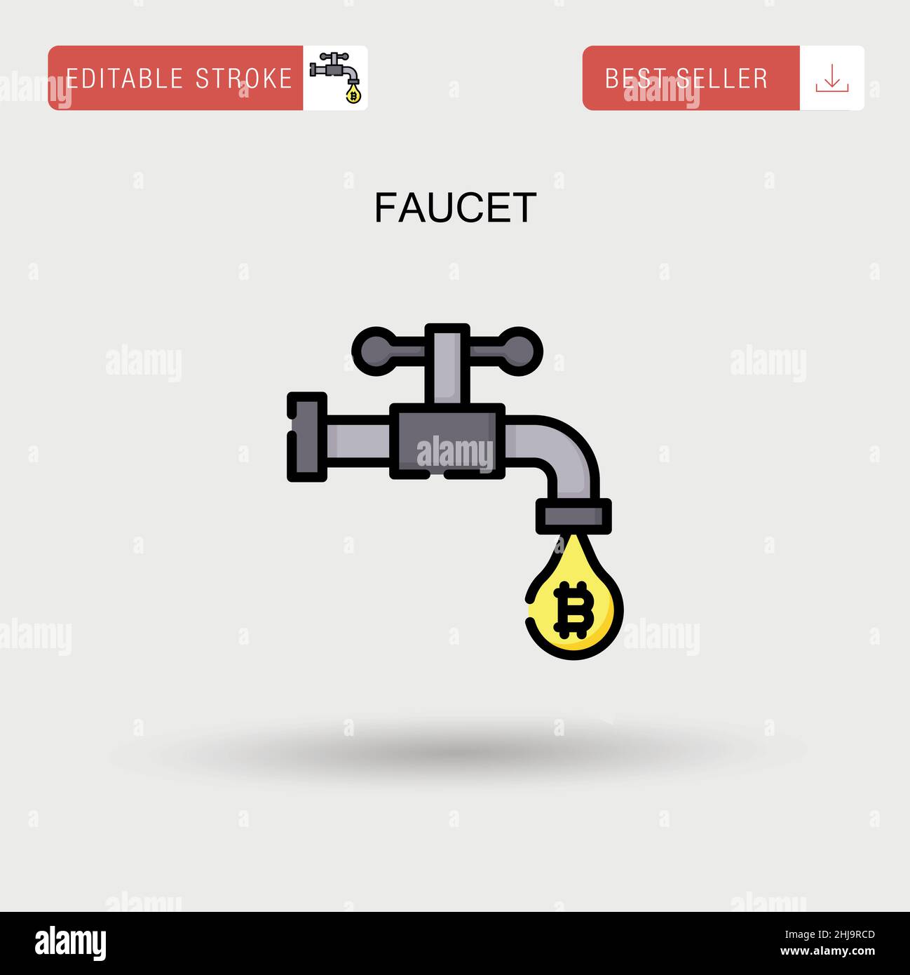 Icône de vecteur simple de robinet. Illustration de Vecteur