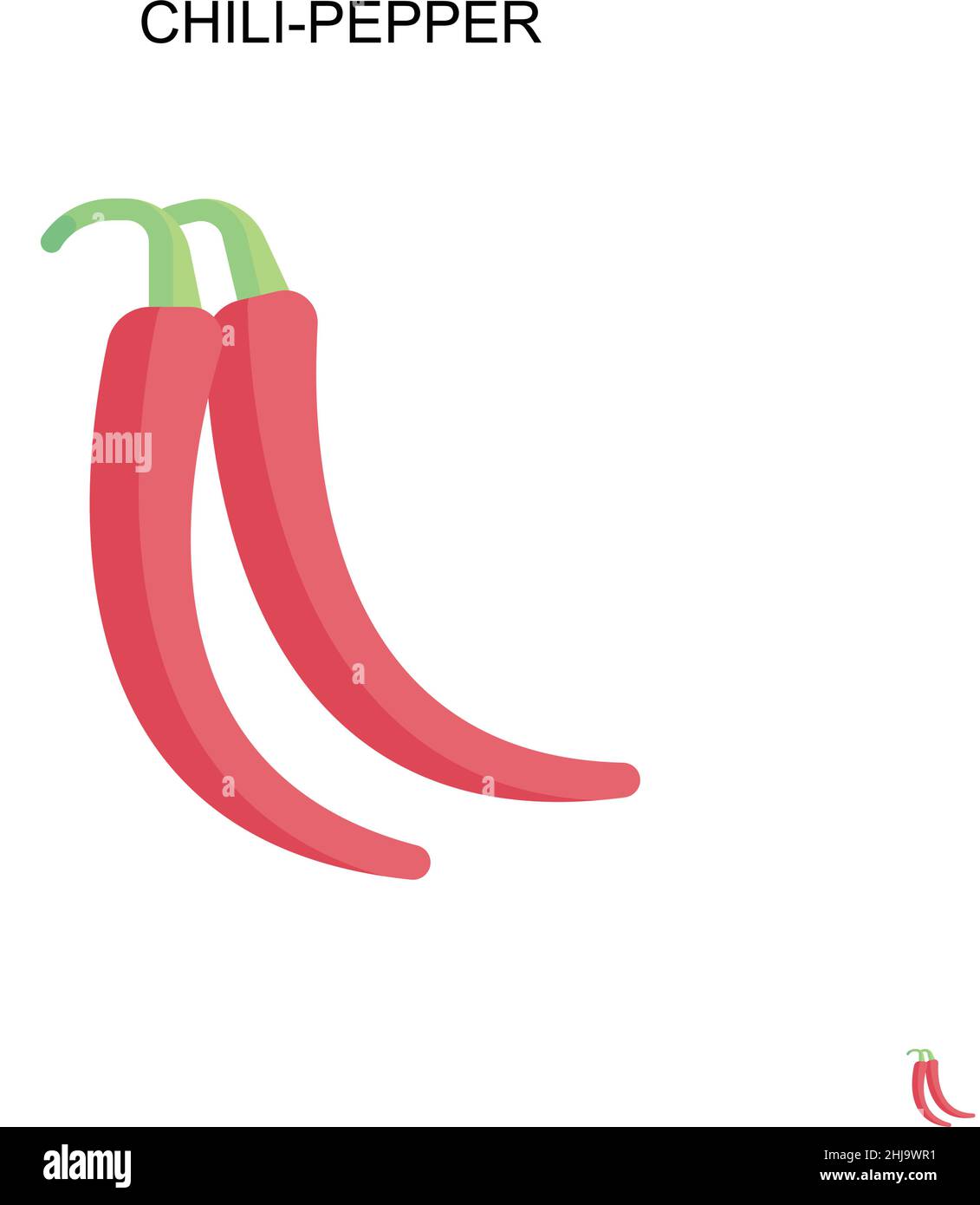 Icône vecteur simple piment-poivre.Modèle de conception de symbole d'illustration pour élément d'interface utilisateur Web mobile. Illustration de Vecteur