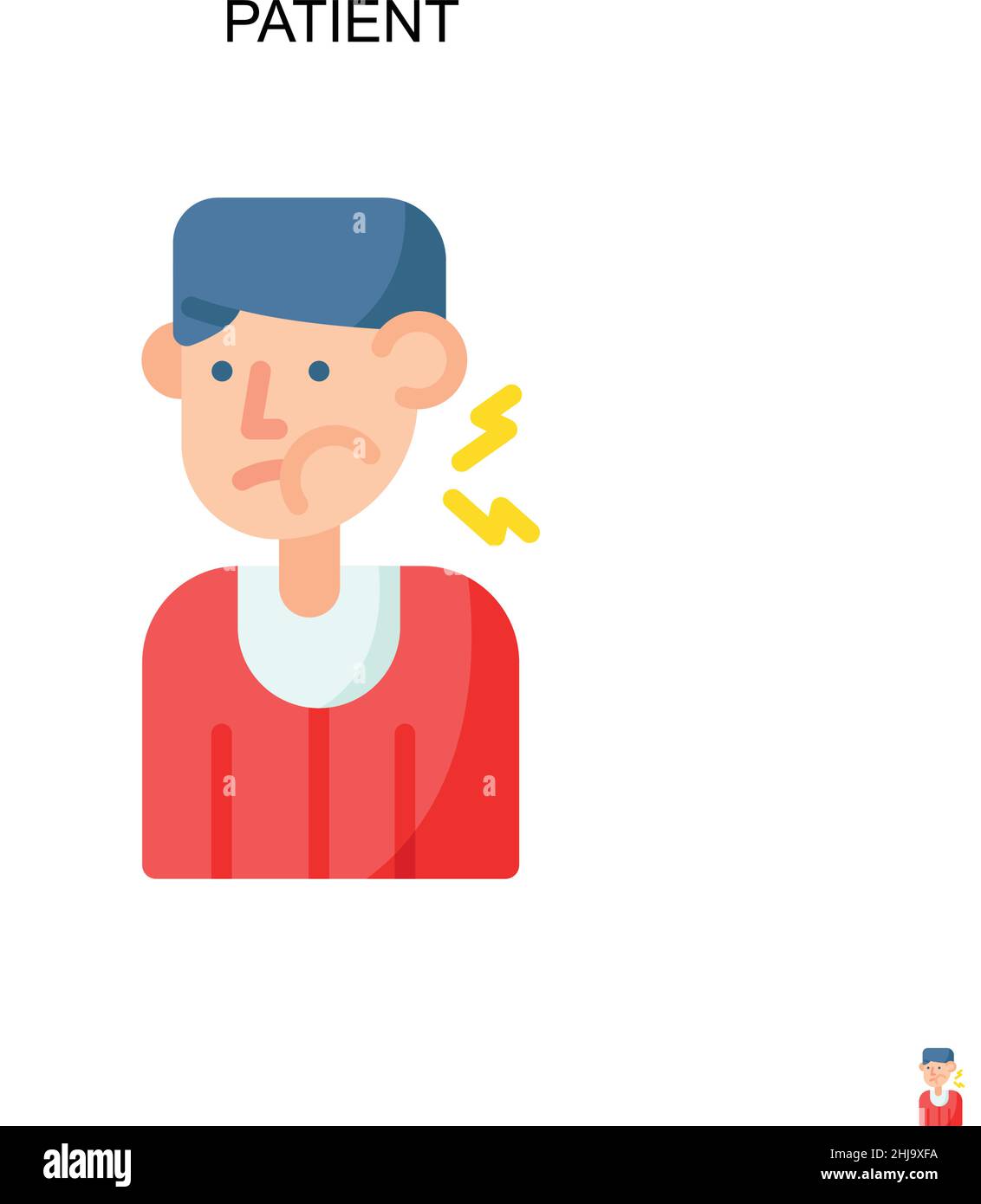 Icône de vecteur simple patient.Modèle de conception de symbole d'illustration pour élément d'interface utilisateur Web mobile. Illustration de Vecteur
