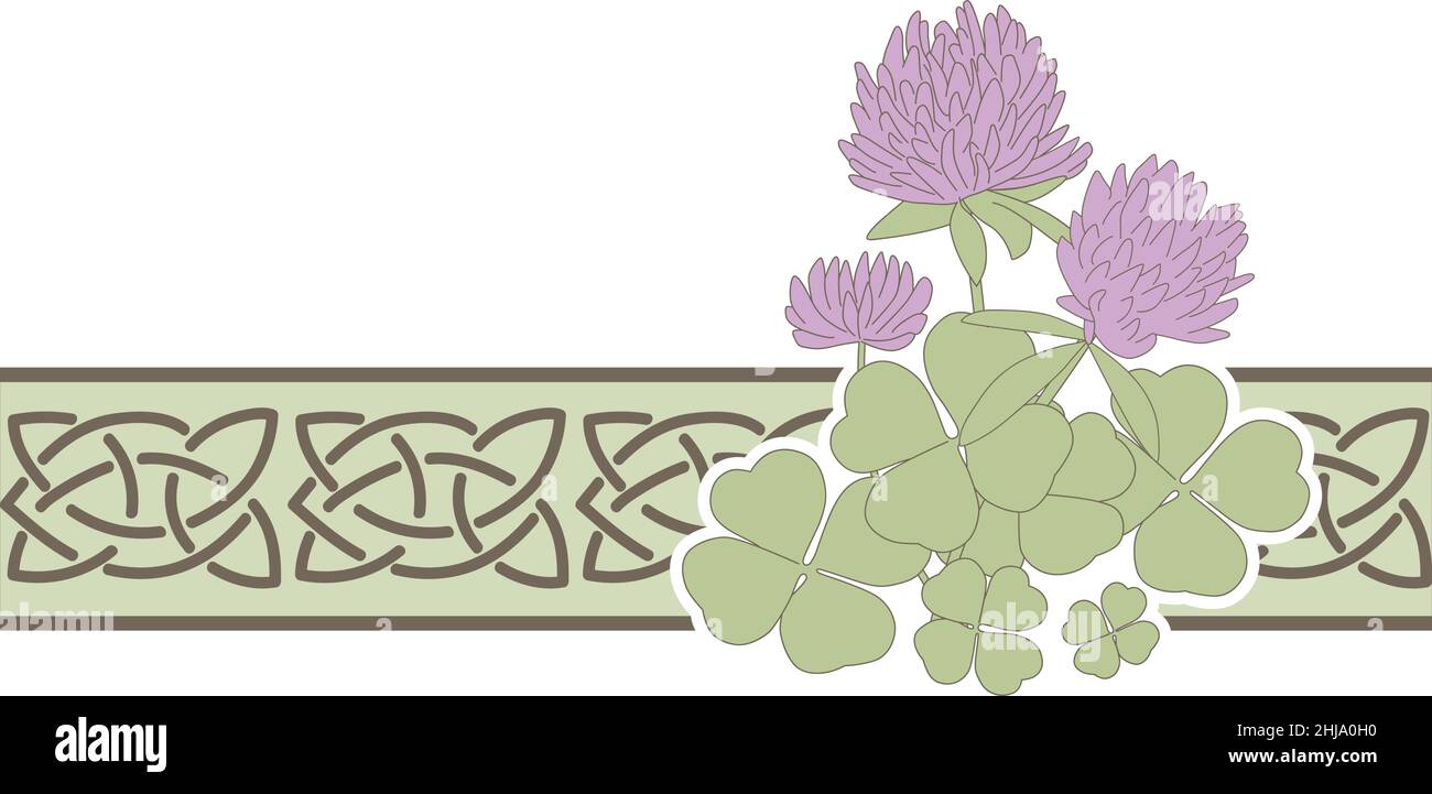fleur de shamrock celtic knot Illustration de Vecteur