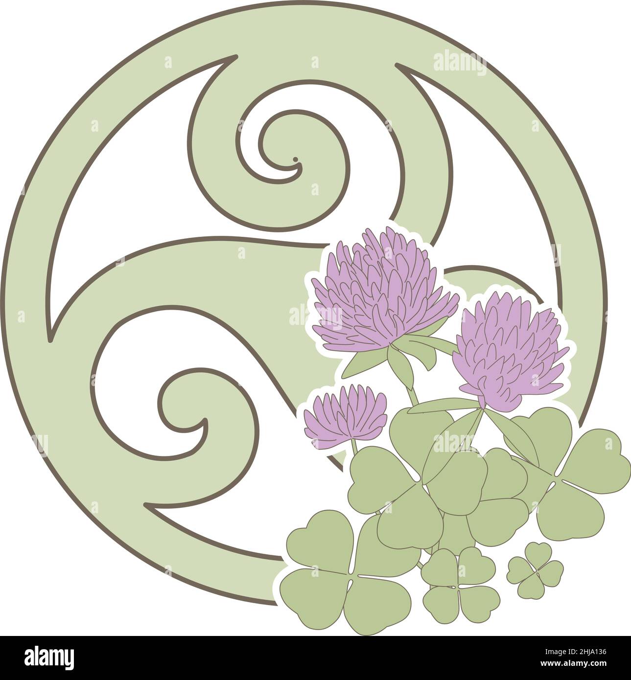 triskelion fleur de shamrock Illustration de Vecteur