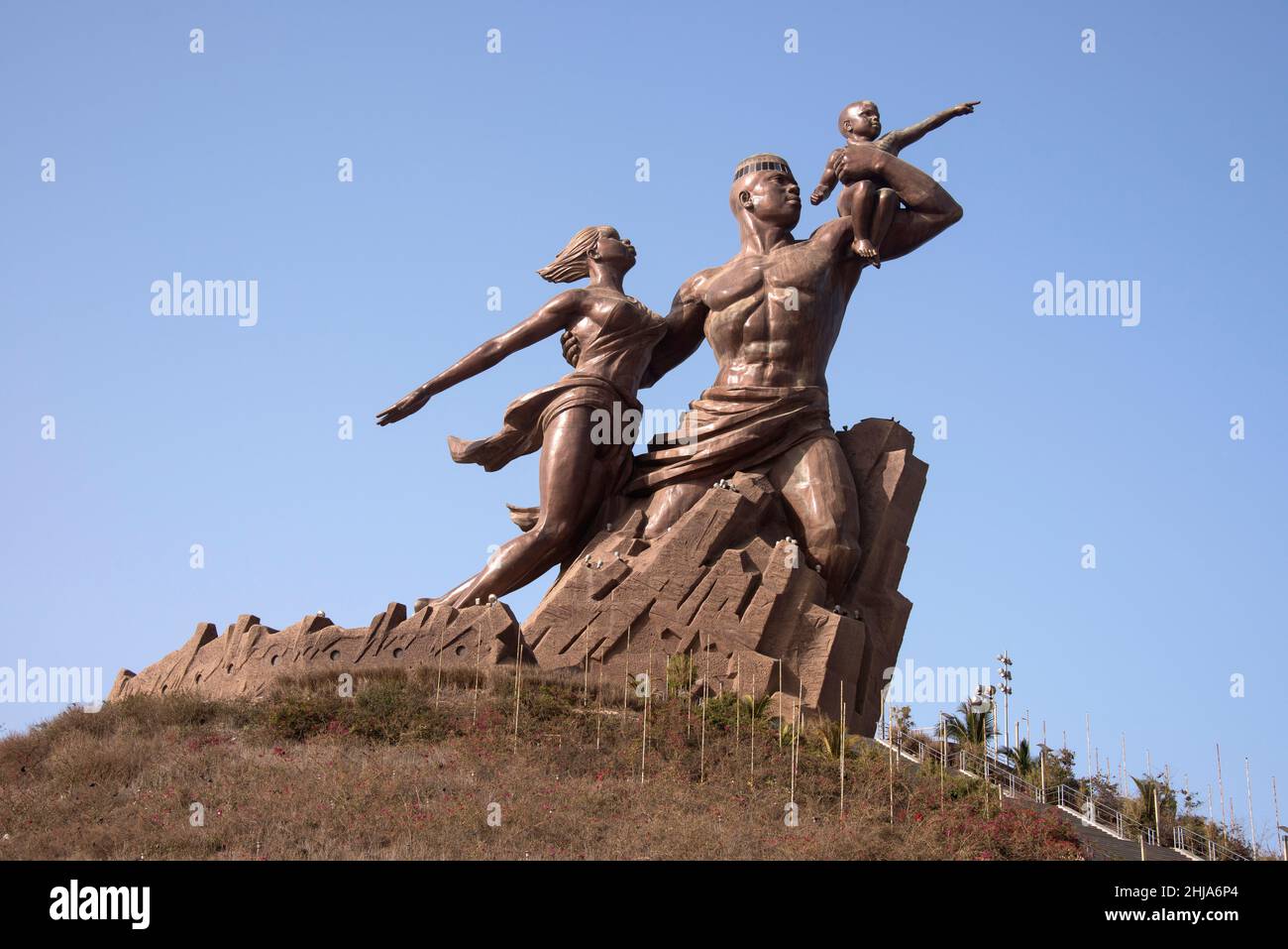 Monument de la Renaissance africaine à Dakar, capitale du Sénégal Banque D'Images