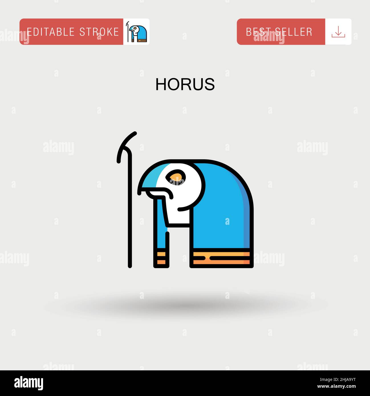 Icône de vecteur simple Horus. Illustration de Vecteur