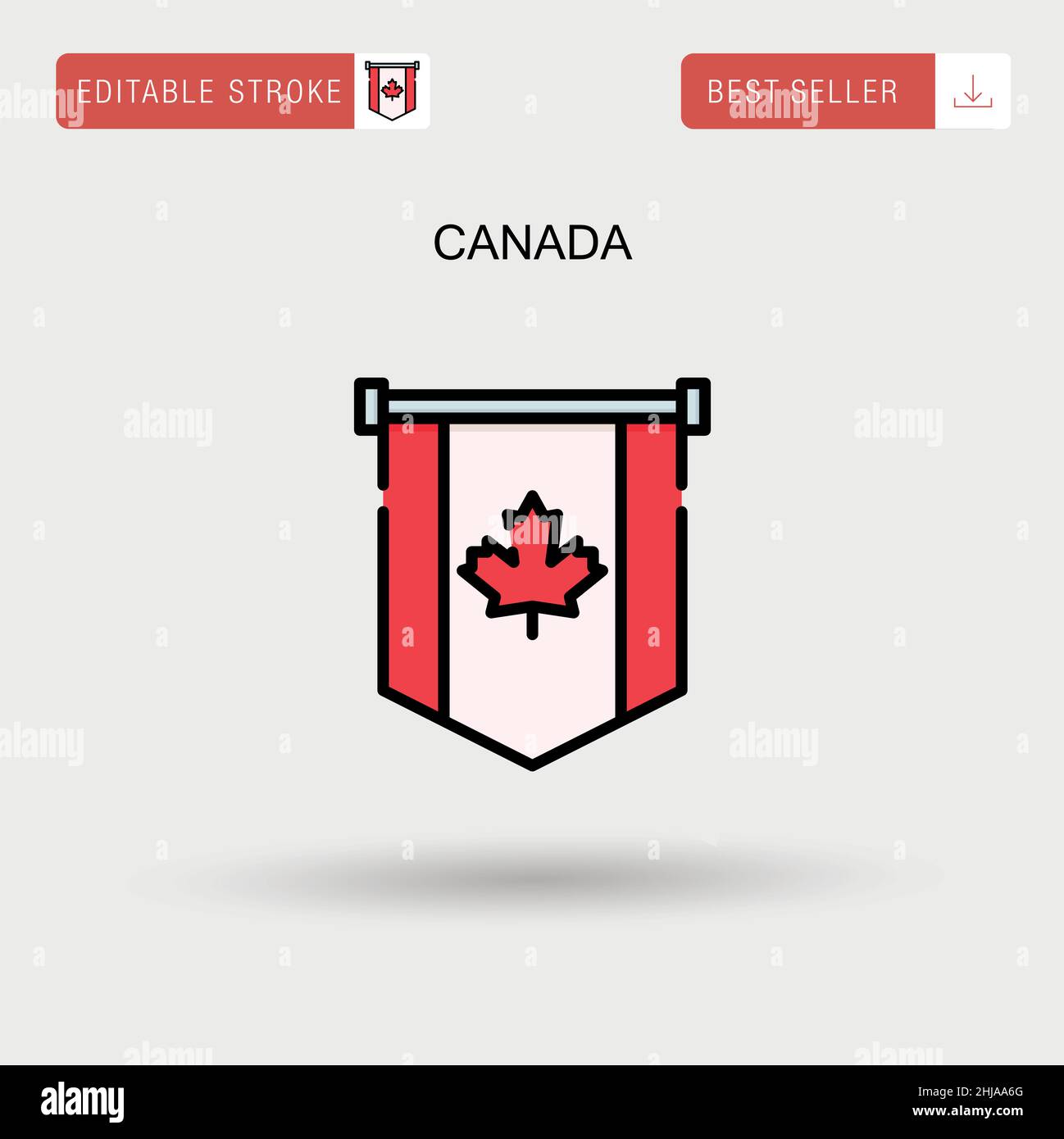 Icône de vecteur simple Canada. Illustration de Vecteur