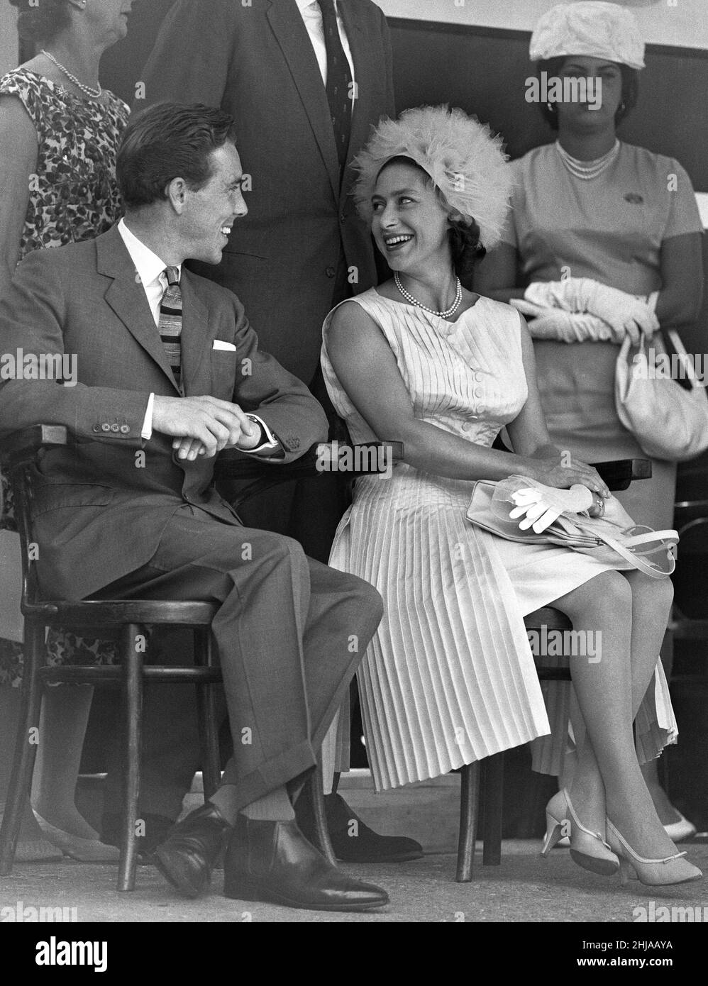 La princesse Margaret et le seigneur Snowdon Antony Armstrong Jones vus ici au cours de la cérémonie pour marquer l'indépendance de l'île de la Jamaïque.6th août 1962 Banque D'Images
