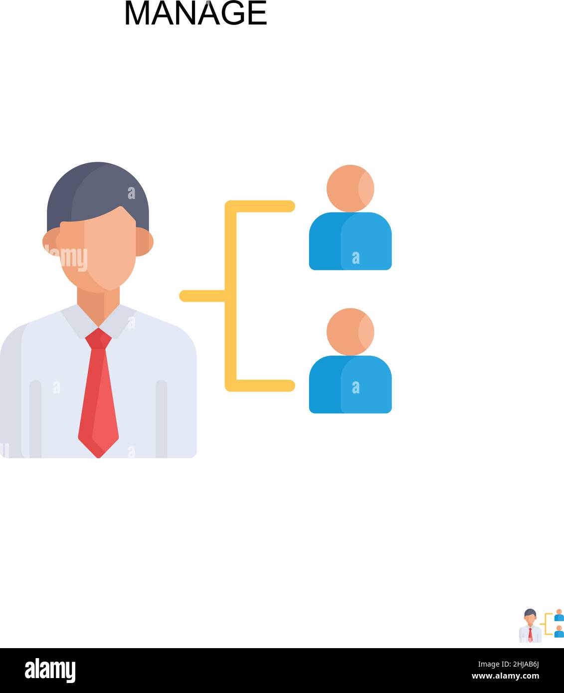Icône gérer un vecteur simple.Modèle de conception de symbole d'illustration pour élément d'interface utilisateur Web mobile. Illustration de Vecteur