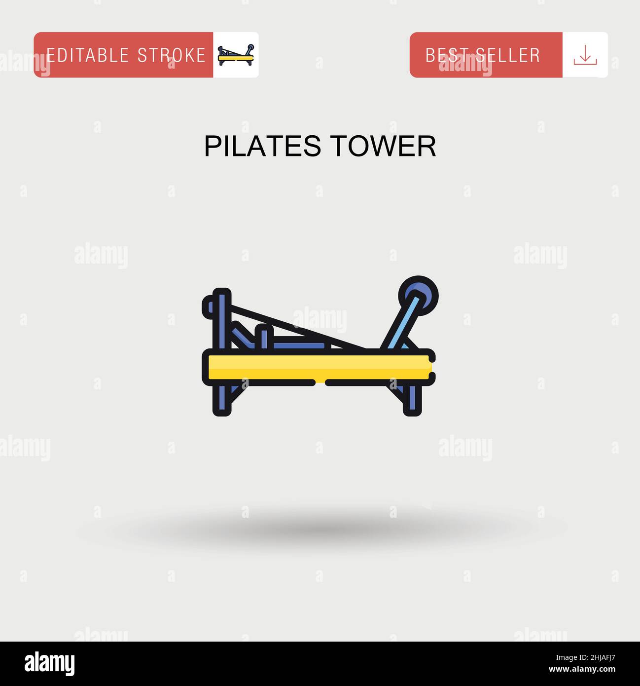 Icône de vecteur simple de la tour Pilates. Illustration de Vecteur