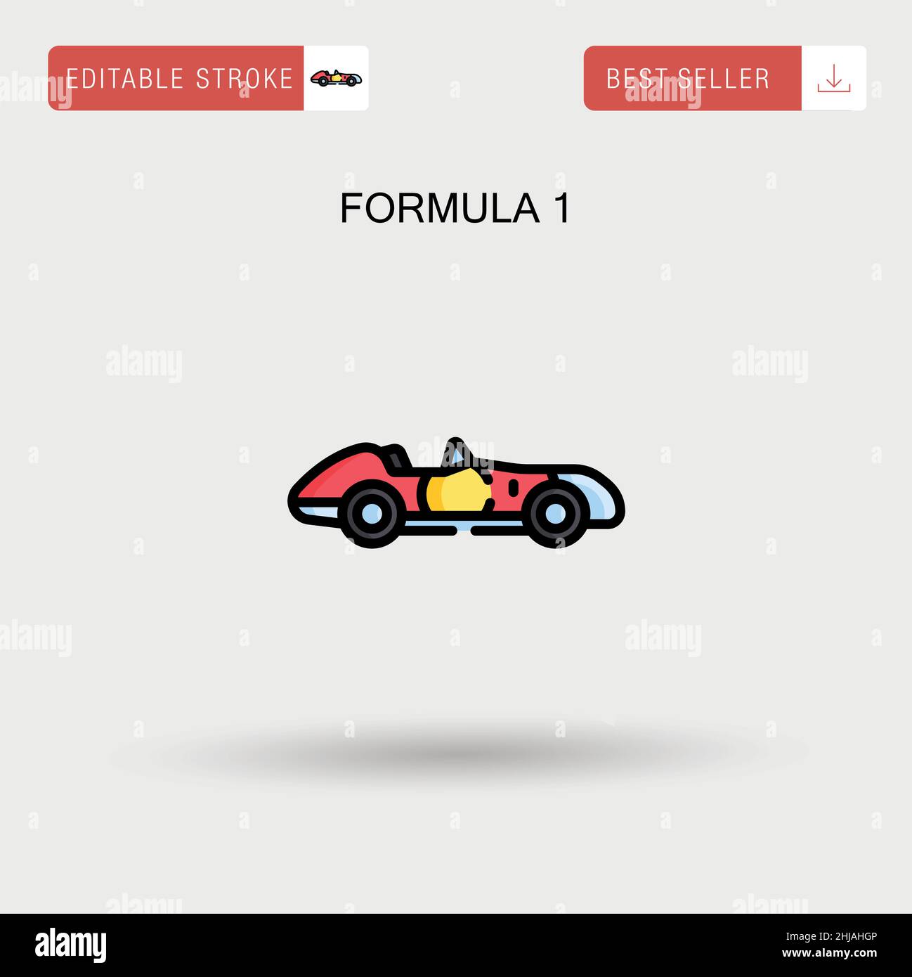 Icône de vecteur simple Formula 1. Illustration de Vecteur