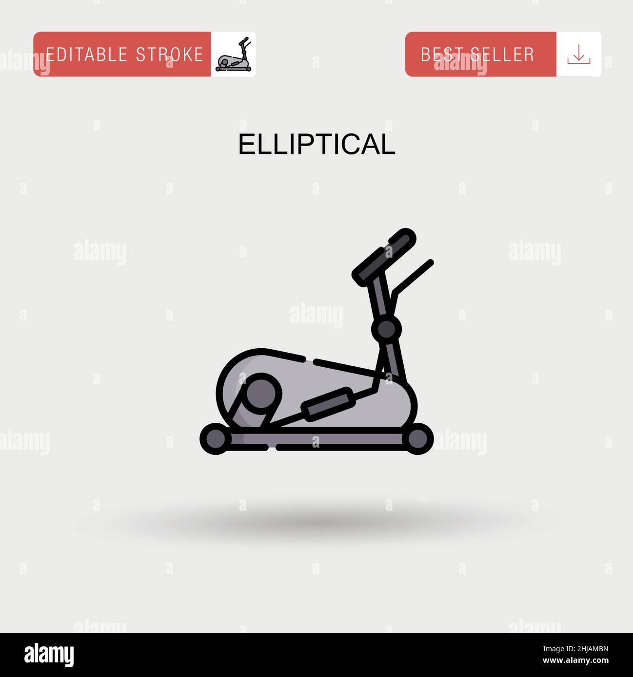 Icône de vecteur simple elliptique. Illustration de Vecteur