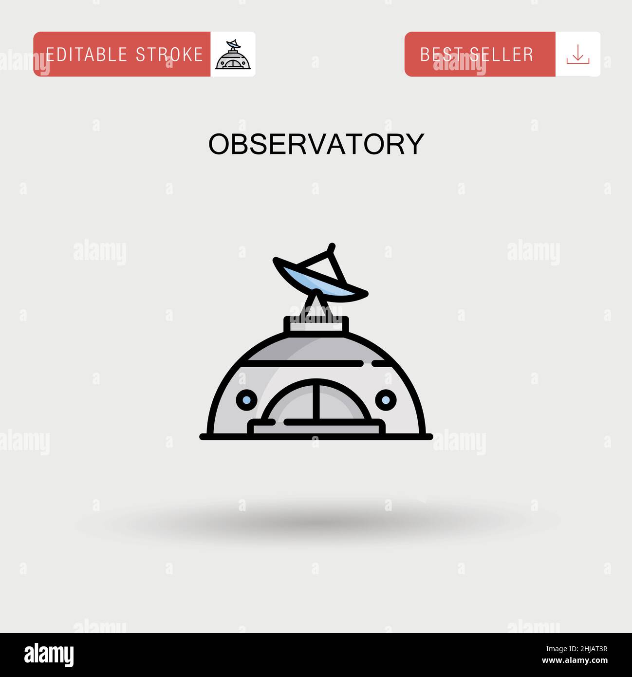 Icône de vecteur simple Observatoire. Illustration de Vecteur