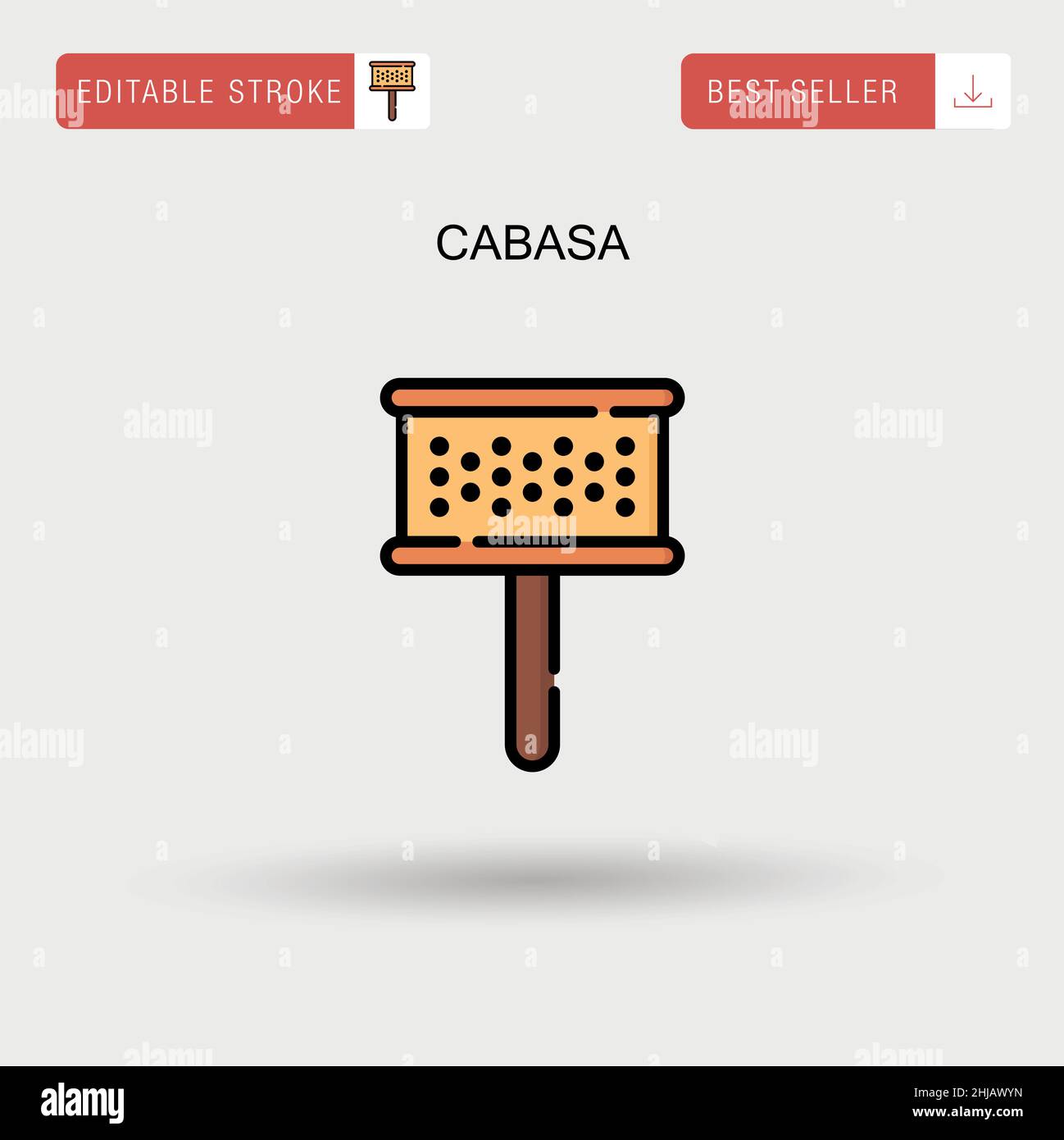 Icône de vecteur simple Cabasa. Illustration de Vecteur