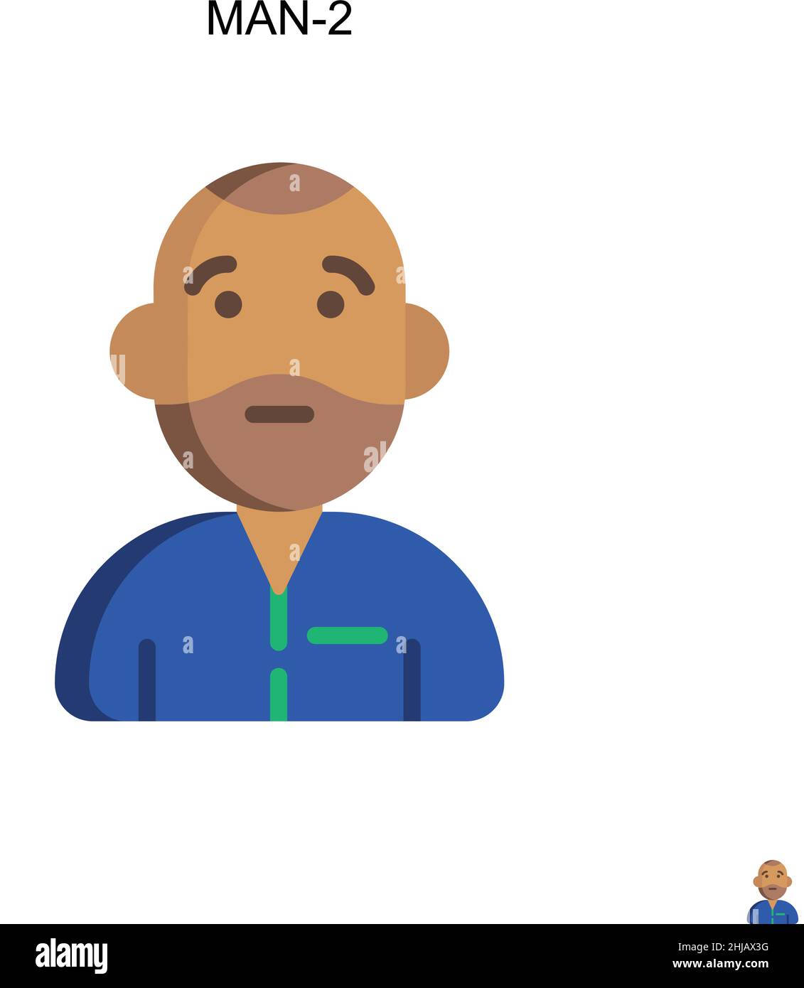 Icône de vecteur simple MAN-2.Modèle de conception de symbole d'illustration pour élément d'interface utilisateur Web mobile. Illustration de Vecteur