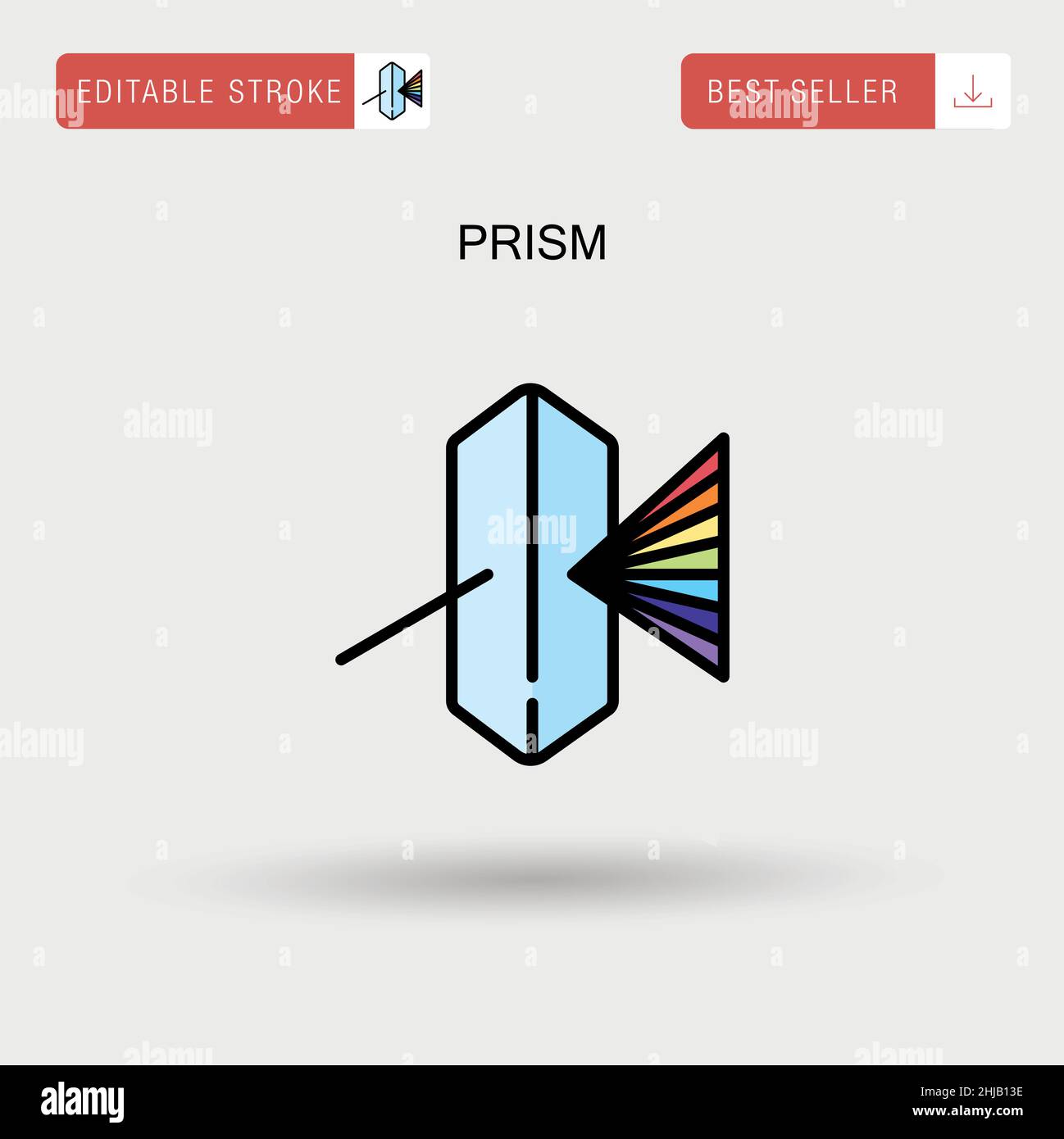 Icône de vecteur simple prisme. Illustration de Vecteur