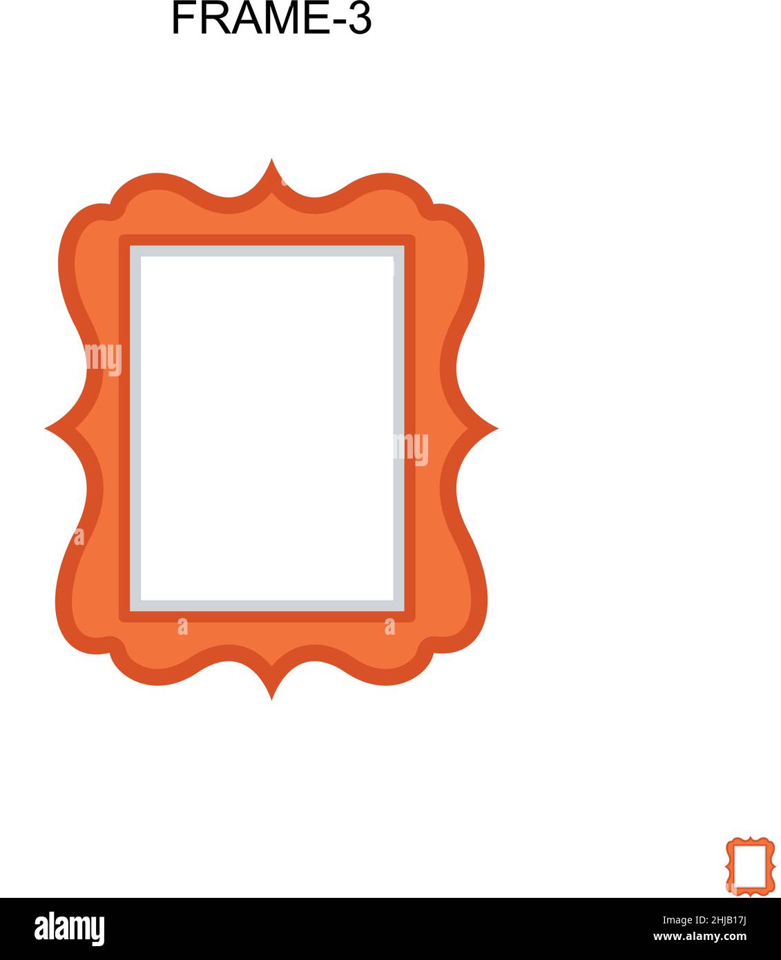 Icône de vecteur simple Frame-3.Modèle de conception de symbole d'illustration pour élément d'interface utilisateur Web mobile. Illustration de Vecteur