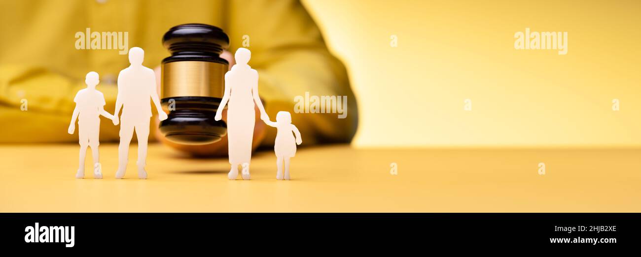 Divorce avocat ou avocat.Séparation et rupture de la famille Banque D'Images