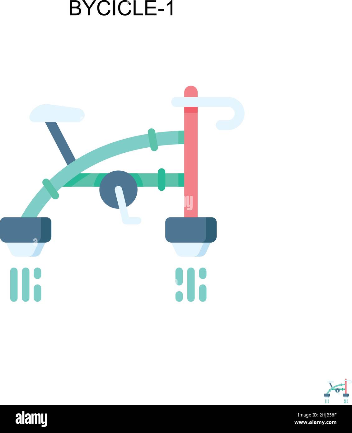 Bycicle-1 icône de vecteur simple.Modèle de conception de symbole d'illustration pour élément d'interface utilisateur Web mobile. Illustration de Vecteur