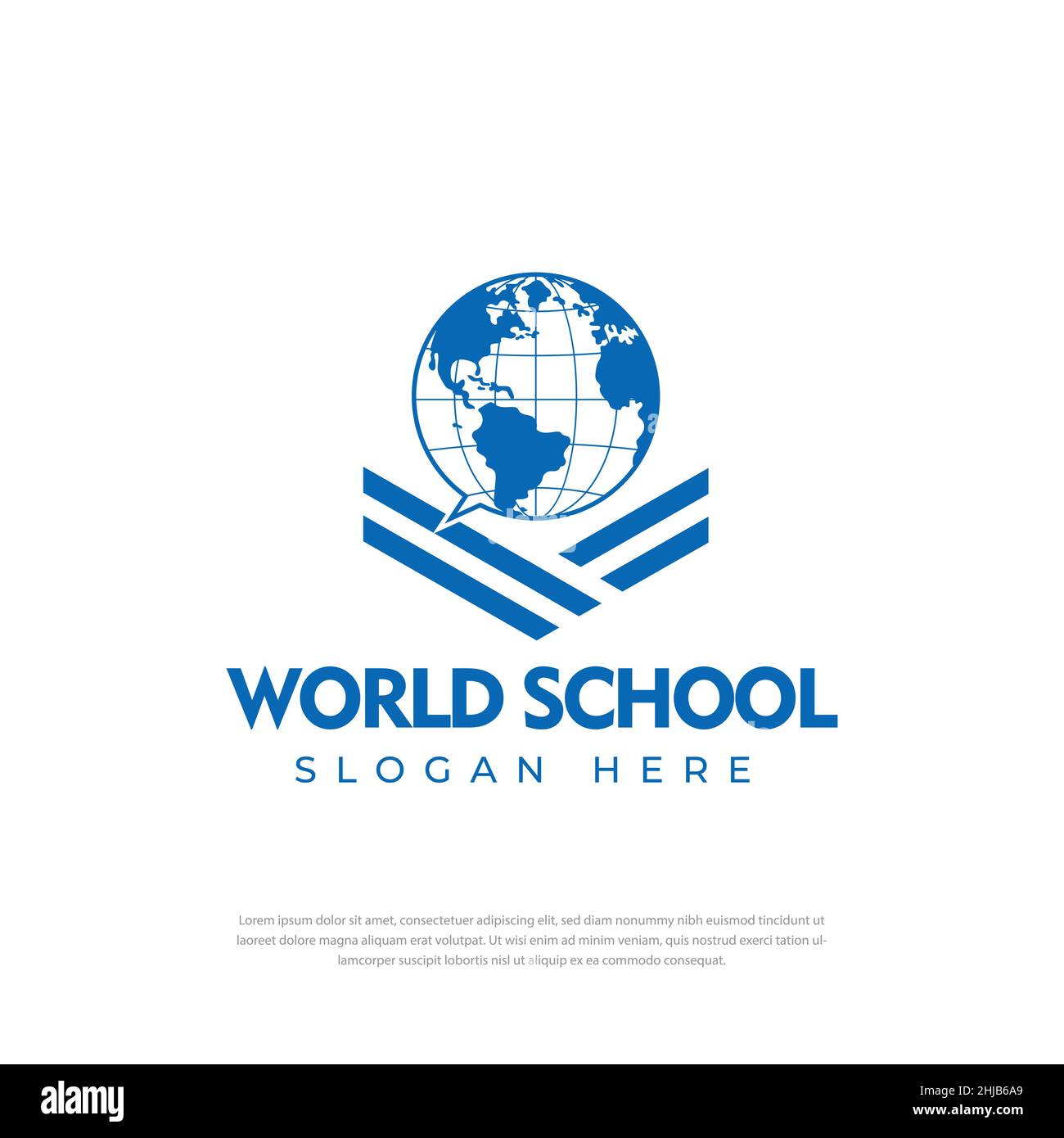 Logo mondial de l'éducation. Élément globe.Modèle de logo Education.Concept d'illustration vectorielle Illustration de Vecteur