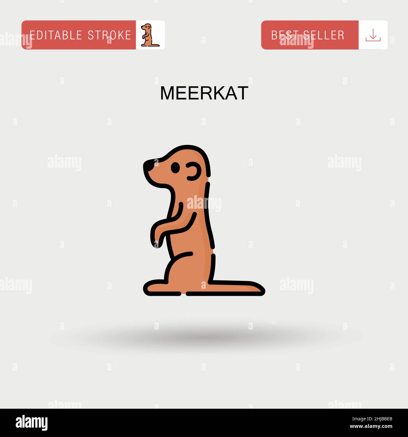 Icône Meerkat simple vector. Illustration de Vecteur
