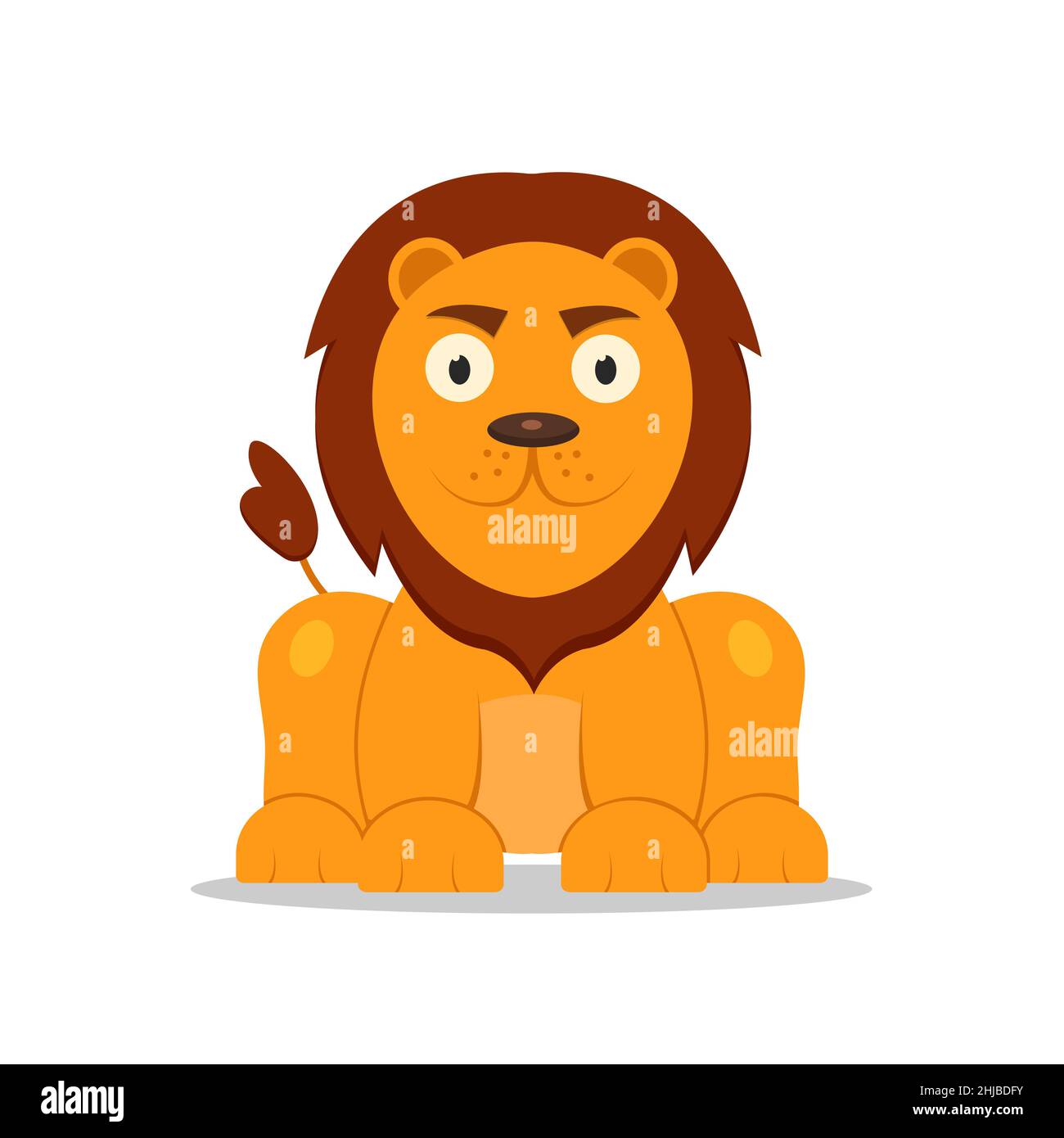 illustration vectorielle lion mignon isolé sur fond blanc Illustration de Vecteur