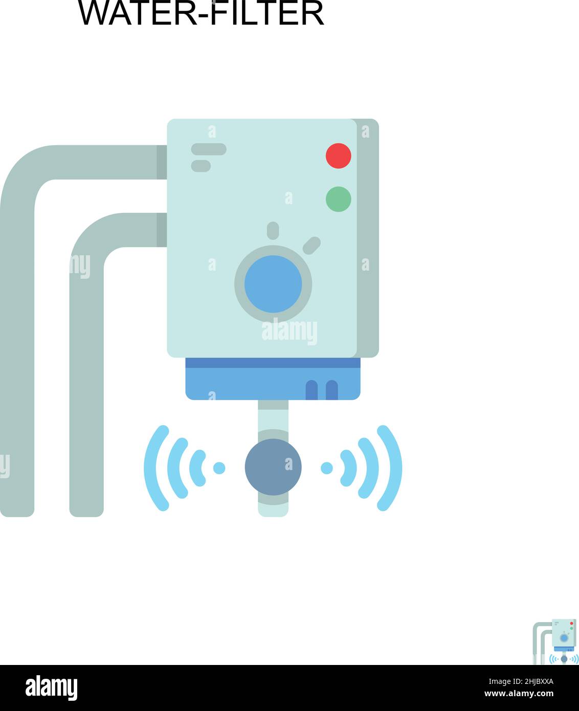 Icône de vecteur simple de filtre à eau.Modèle de conception de symbole d'illustration pour élément d'interface utilisateur Web mobile. Illustration de Vecteur
