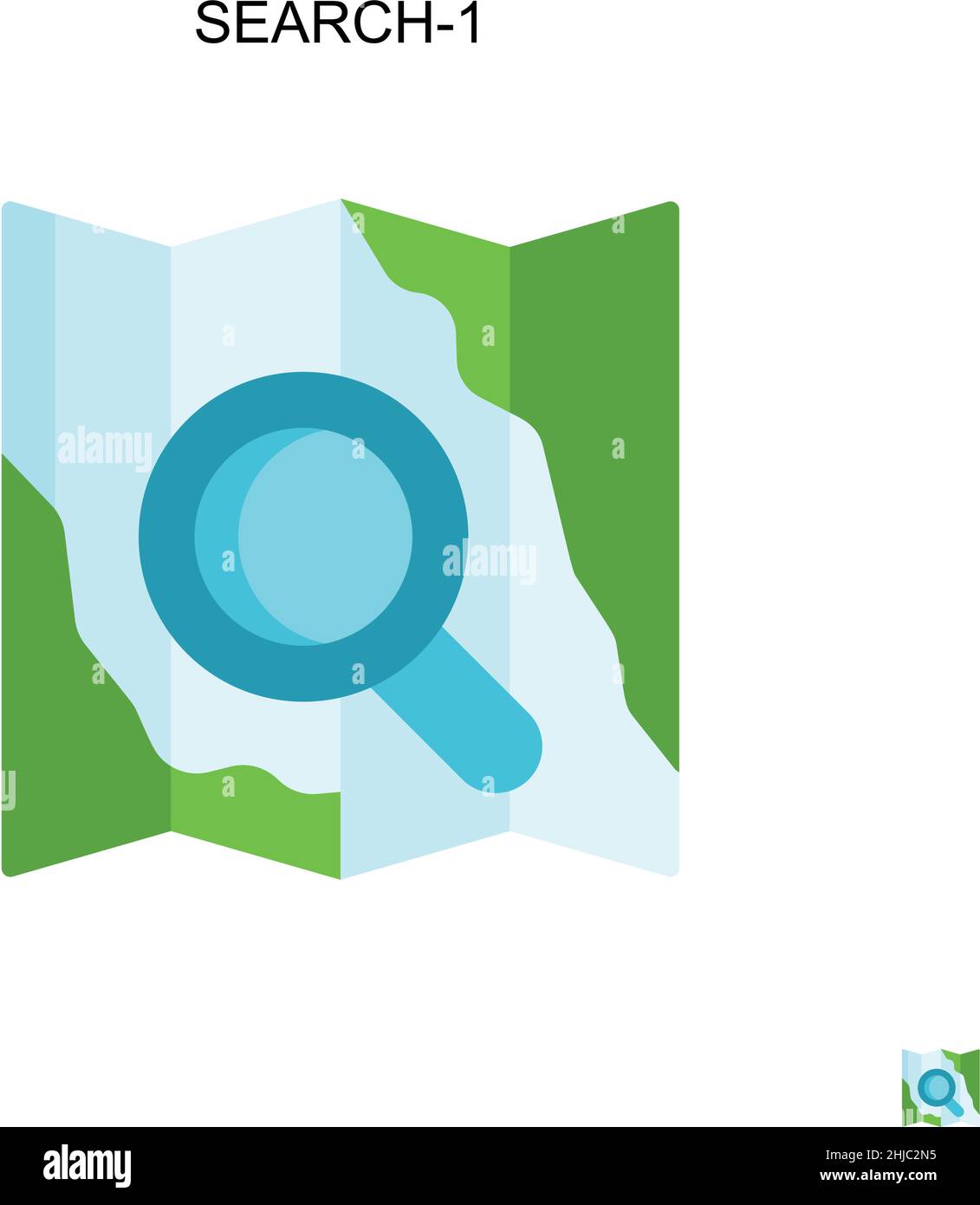 Search-1 icône de vecteur simple.Modèle de conception de symbole d'illustration pour élément d'interface utilisateur Web mobile. Illustration de Vecteur