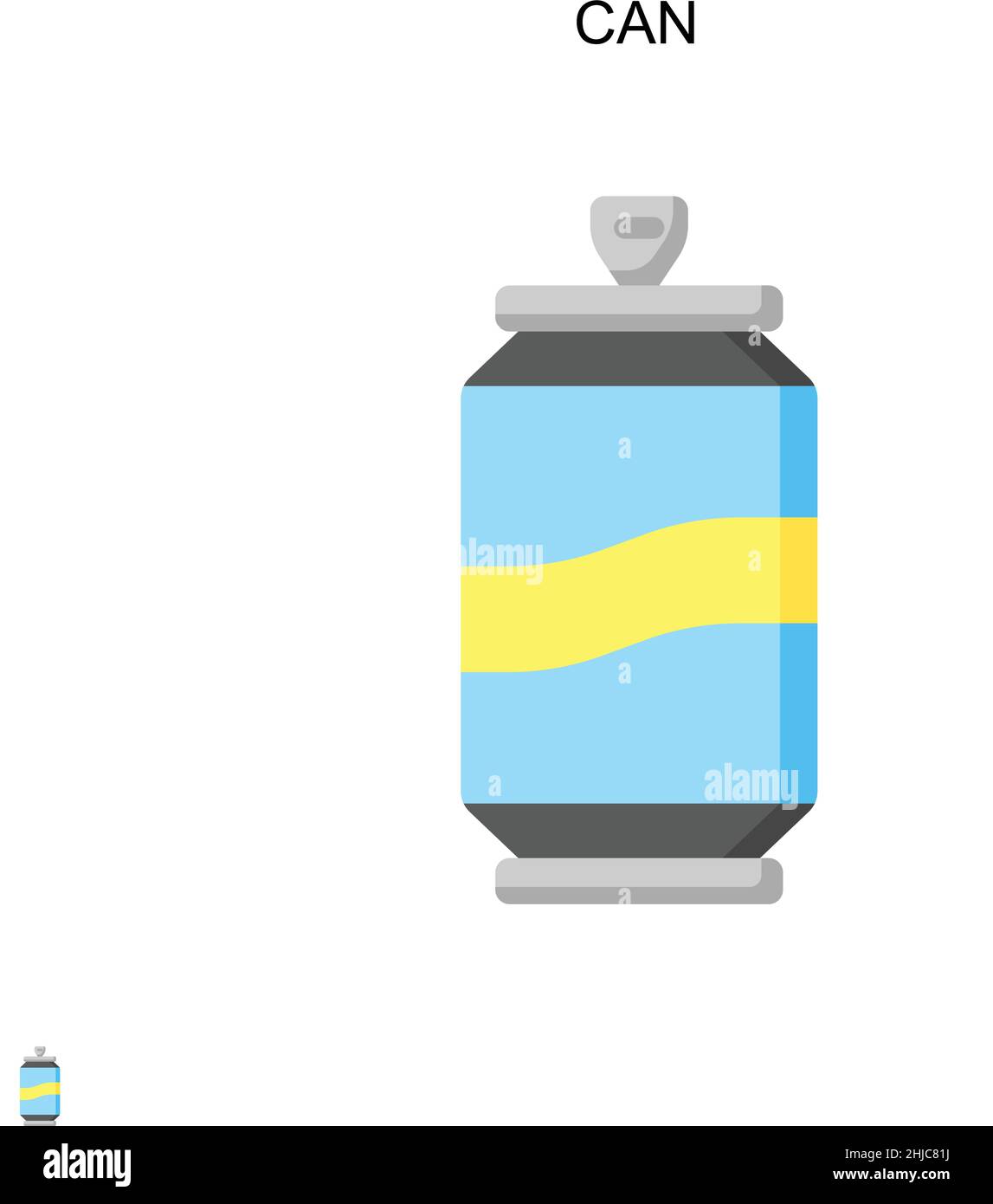 Icône de vecteur simple CAN.Modèle de conception de symbole d'illustration pour élément d'interface utilisateur Web mobile. Illustration de Vecteur