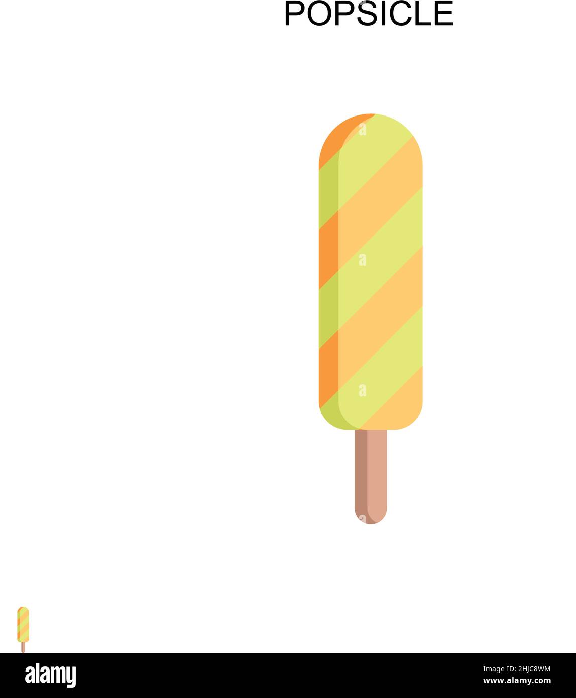 Icône de vecteur simple Popsicle.Modèle de conception de symbole d'illustration pour élément d'interface utilisateur Web mobile. Illustration de Vecteur