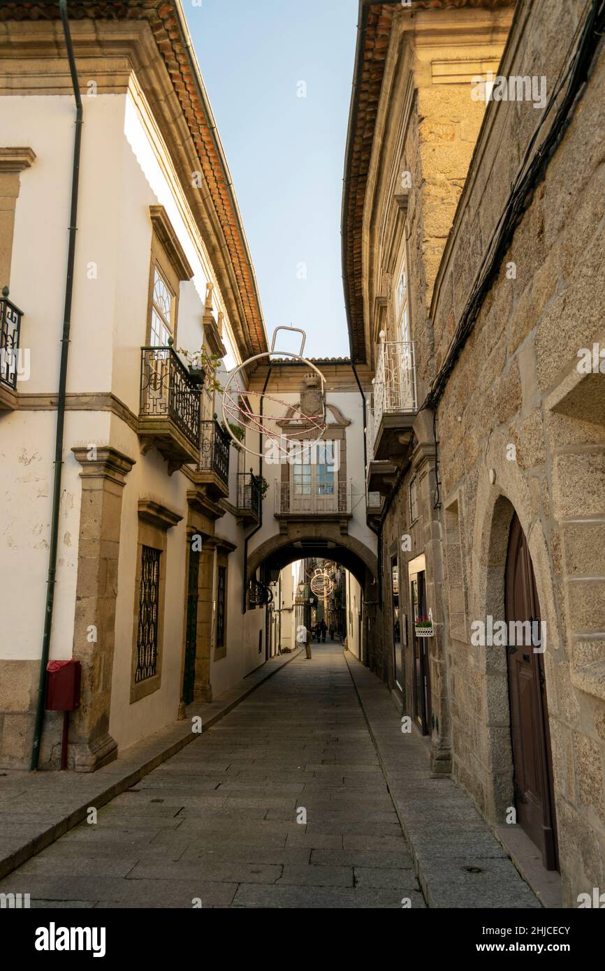 Centre historique de Guimaraes dans le quartier de Braga au nord du Portugal.D. Afonso Henriques est né dans cette ville.Patrimoine mondial de l'UNESCO Banque D'Images