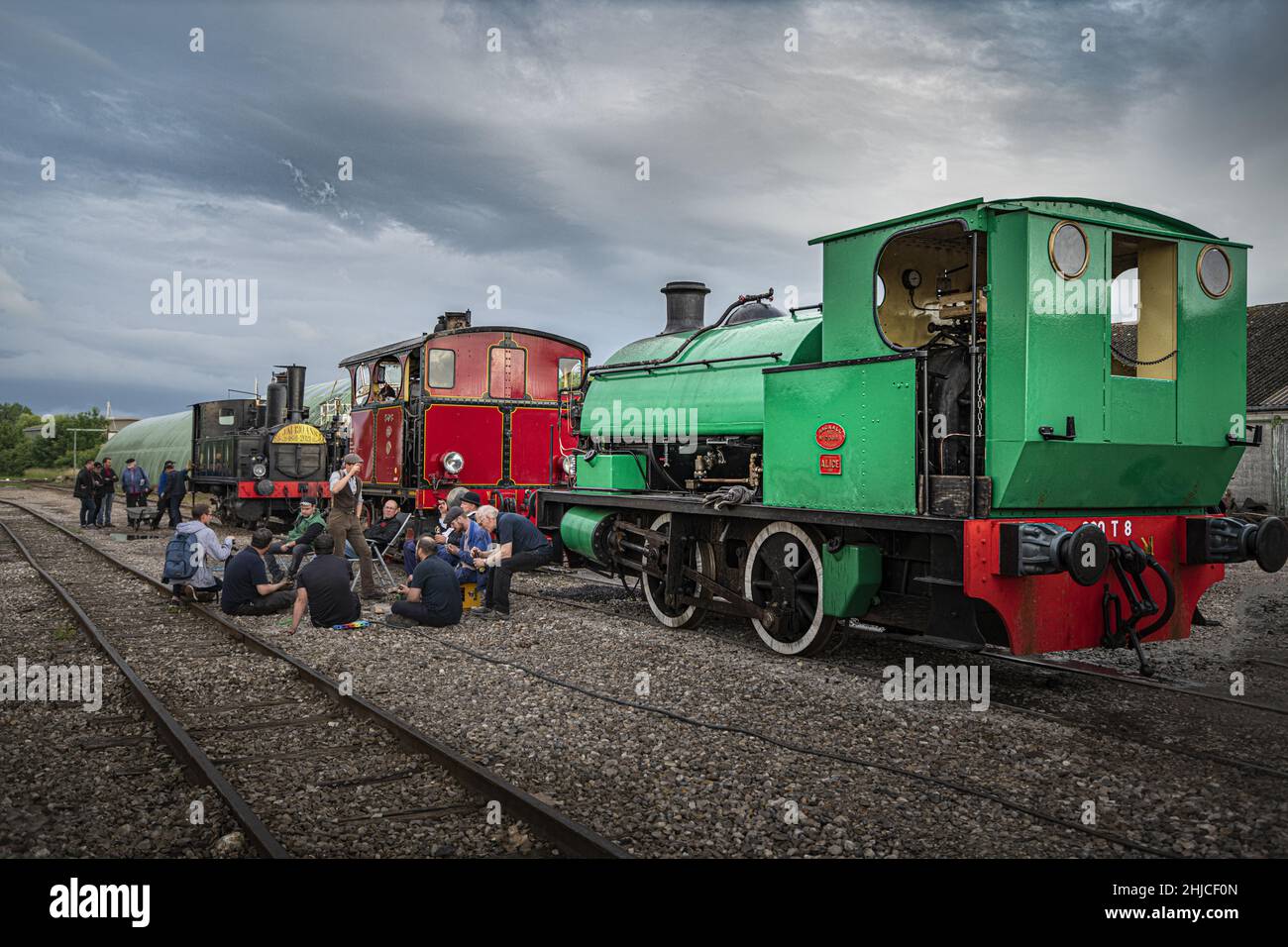 Train touristique de la Baie de somme , chemins de fer économiques Banque D'Images