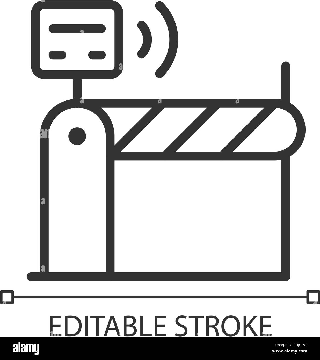 Icône linéaire pixel Perfect de péage et d'émission Illustration de Vecteur