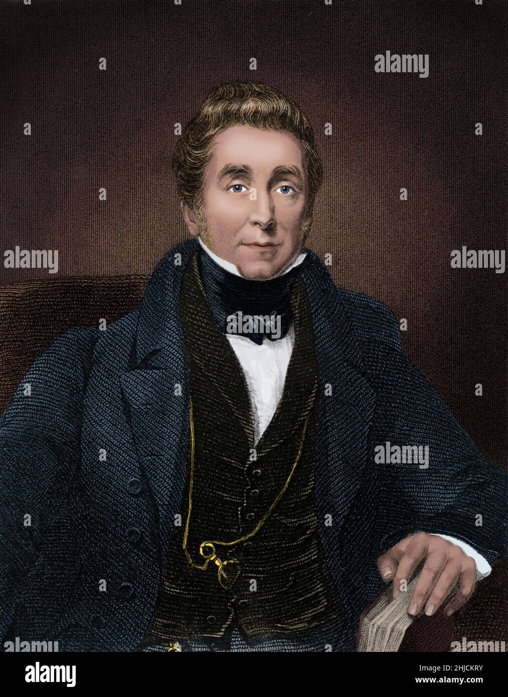 James Johnson (Février 1777 - Octobre 10, 1845) était un médecin et écrivain irlandais sur les maladies des climats tropicaux. Né en Irlande, à l'âge précoce de 15 ans, il devient apprenti à un chirurgien-apothicaire. En 1798, il déménage à Londres et réussi l'examen du chirurgien. Il a été nommé compagnon de chirurgiens sur un bâtiment de guerre. En 1800, il a pris part à une expédition à l'Egypte et, en 1803, s'embarque pour l'Inde. En 1814, Johnson est allé(e) à le duc de Clarence (après Guillaume IV du Royaume-Uni), et lorsque Clarence est devenu roi a été nommé comme son médecin extraordinaire. Il a développé à partir de ce point Banque D'Images