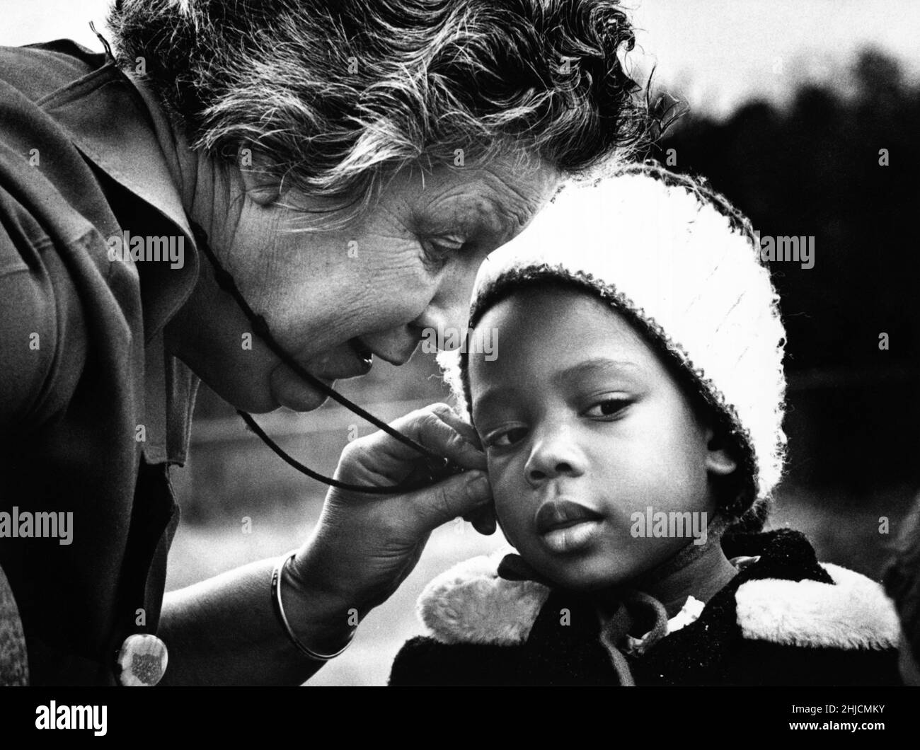 Professeur titulaire d'un préscolaire, dans le cadre du programme Head Start, à Ashville, en Caroline du Nord, en 1966. Banque D'Images