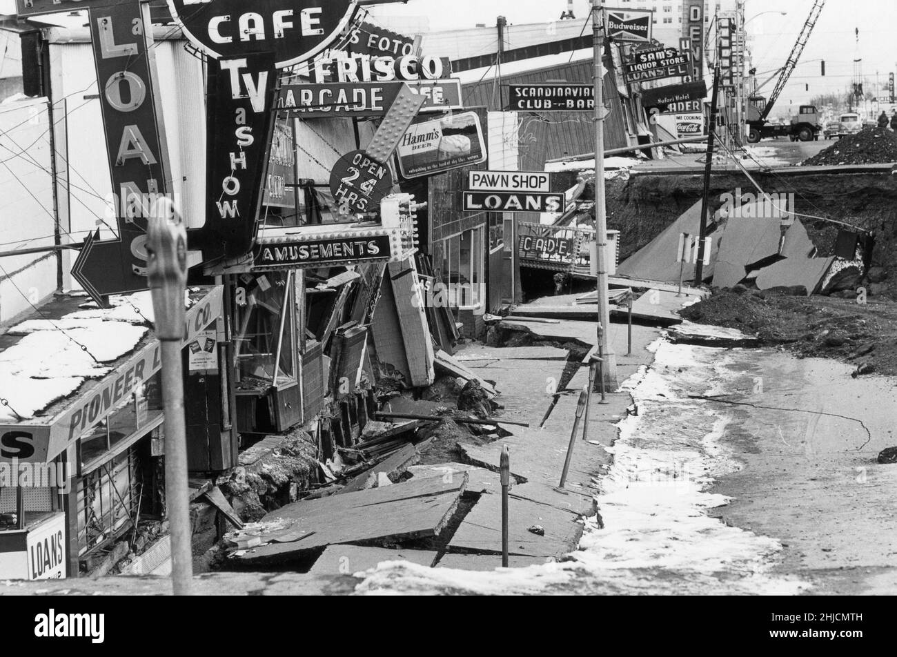 Tremblement De Terre De 1964 En Alaska Banque d'image et photos - Alamy