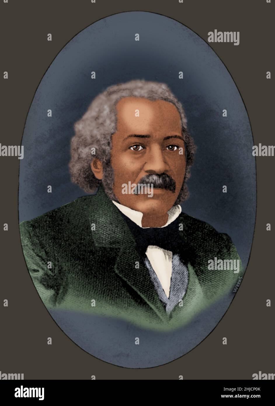 James McCune Smith (1813 - 1865) était un médecin afro-américain, abolitionniste et auteur.Né un esclave, il a déménagé en Écosse pour fréquenter l'Université de Glasgow et a obtenu son diplôme en haut de sa classe.Il a été le premier afro-américain à diriger une pharmacie aux États-Unis.Il était un auteur prolifique et essayiste d'articles relatifs non seulement à la médecine, mais aussi à l'abolition et à la science émergente de la statistique.Semaines, 1888 (écourtées et nettoyées).Colorisé. Banque D'Images