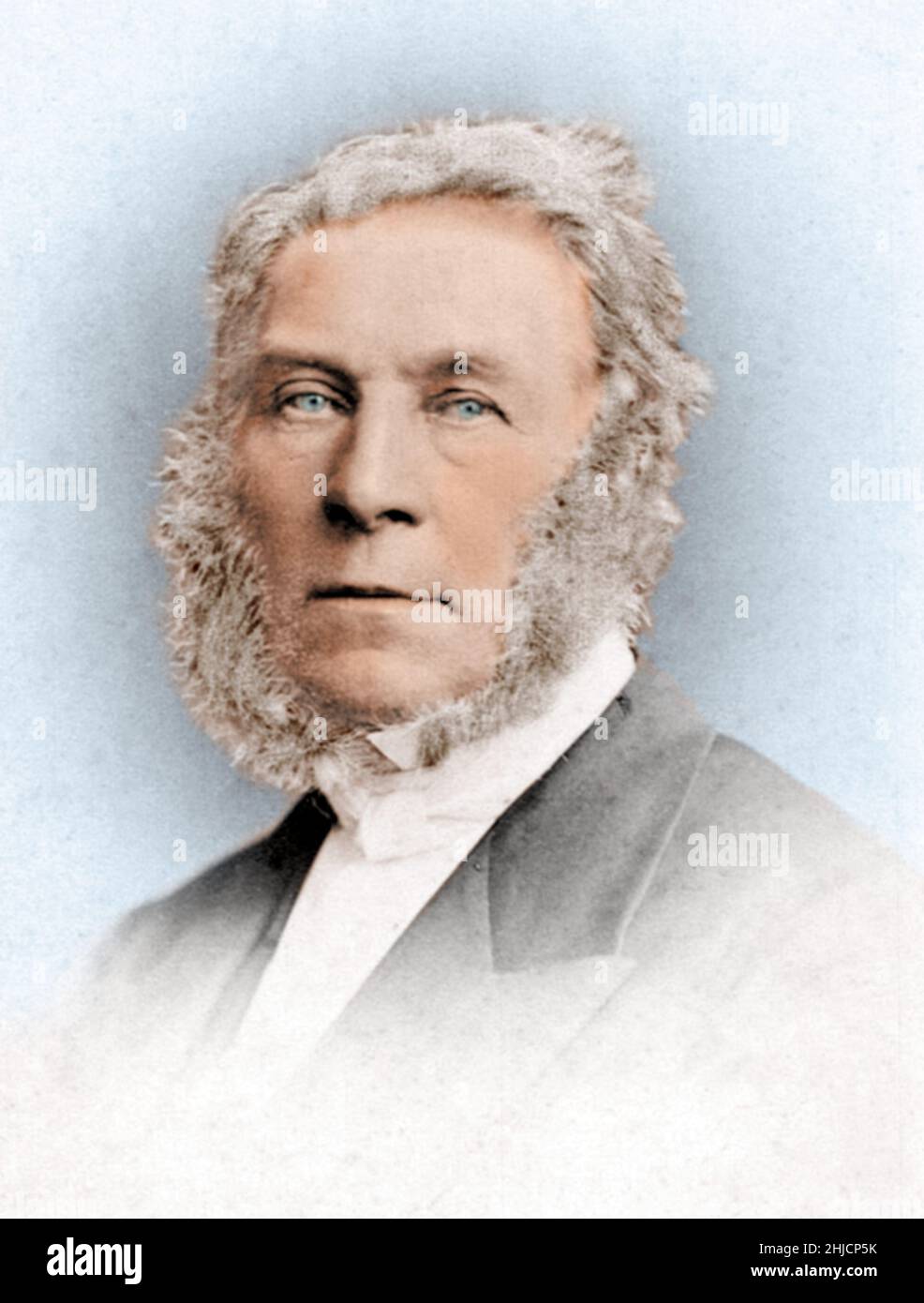 James Glaisher (1809-1903) était un météorologue, un aéronautique et un astronome anglais.On se souviendra mieux de lui comme d'un ballon pionnier.Son ascension le 5 septembre 1862 a battu le record mondial de l'altitude, mais il est passé autour de 8 800 mètres avant qu'une lecture puisse être prise.Colorisé. Banque D'Images