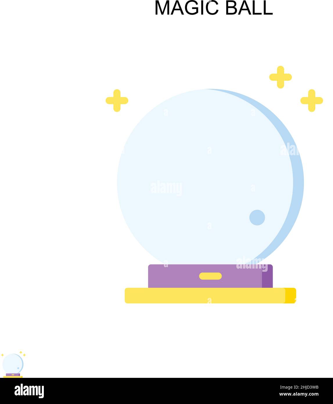 Icône de vecteur simple Magic ball.Modèle de conception de symbole d'illustration pour élément d'interface utilisateur Web mobile. Illustration de Vecteur