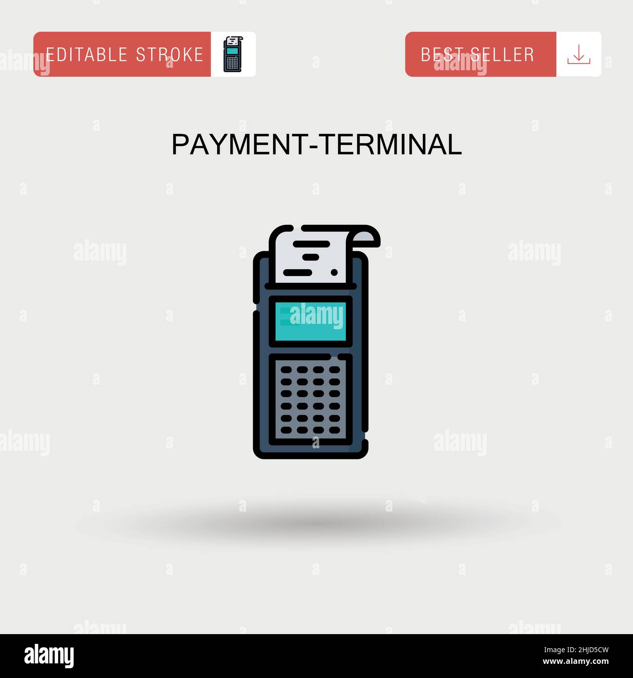 Icône de vecteur simple de terminal de paiement. Illustration de Vecteur